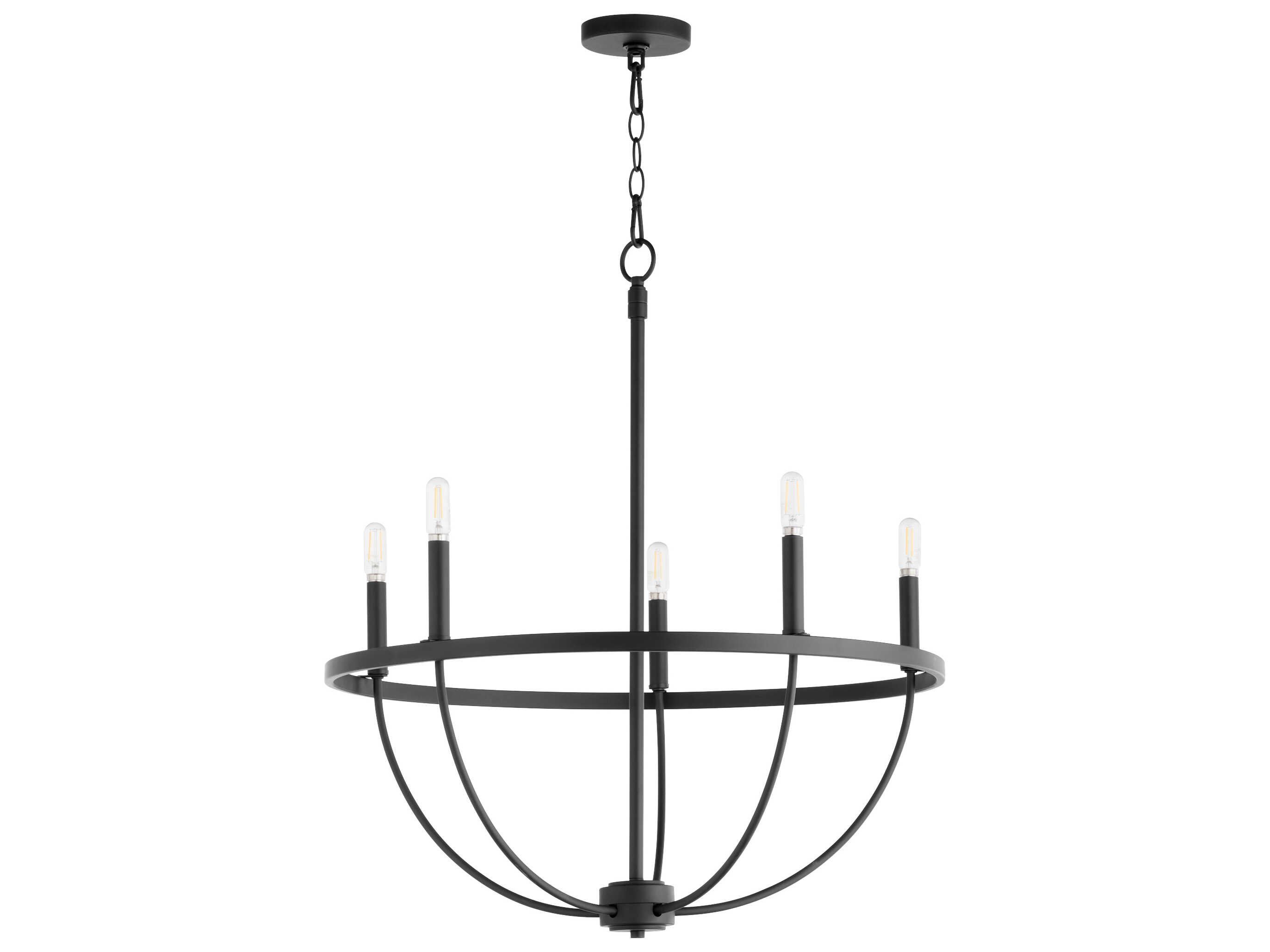 Quorum Tribute 5-Light Matte Black Candelabra Chandelier