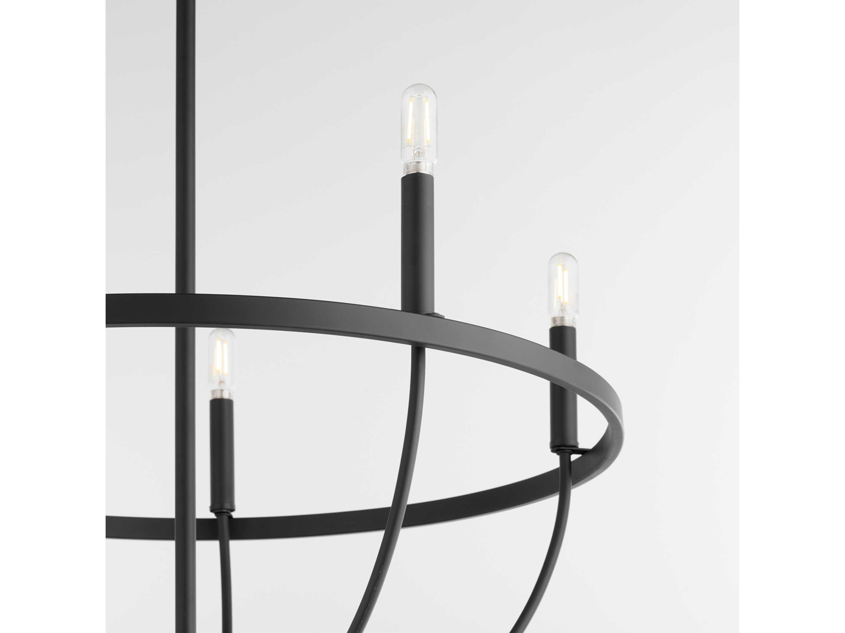 Quorum Tribute 5-Light Matte Black Candelabra Chandelier