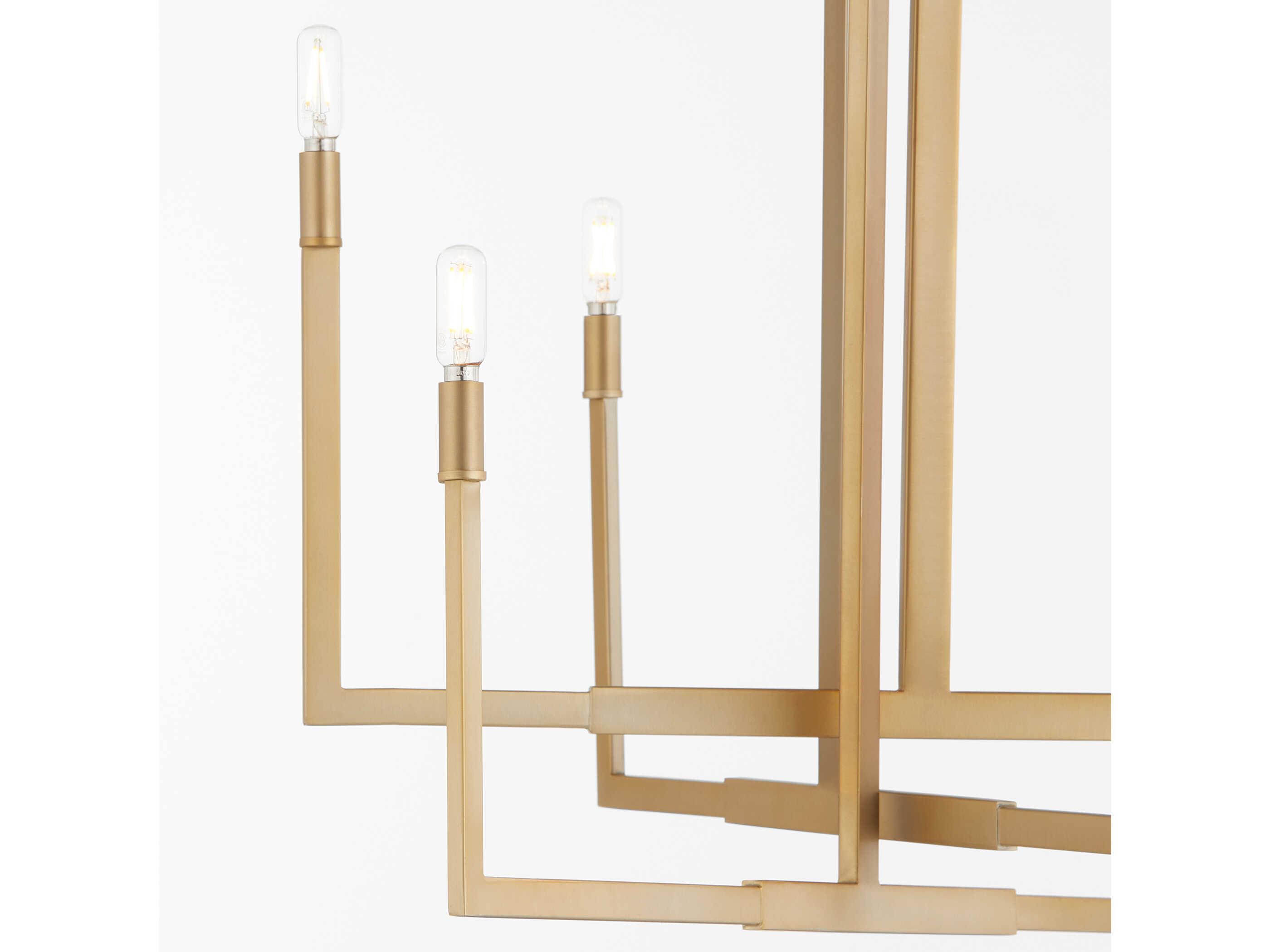 Quorum Bolero 6-Light Aged Brass Candelabra Chandelier