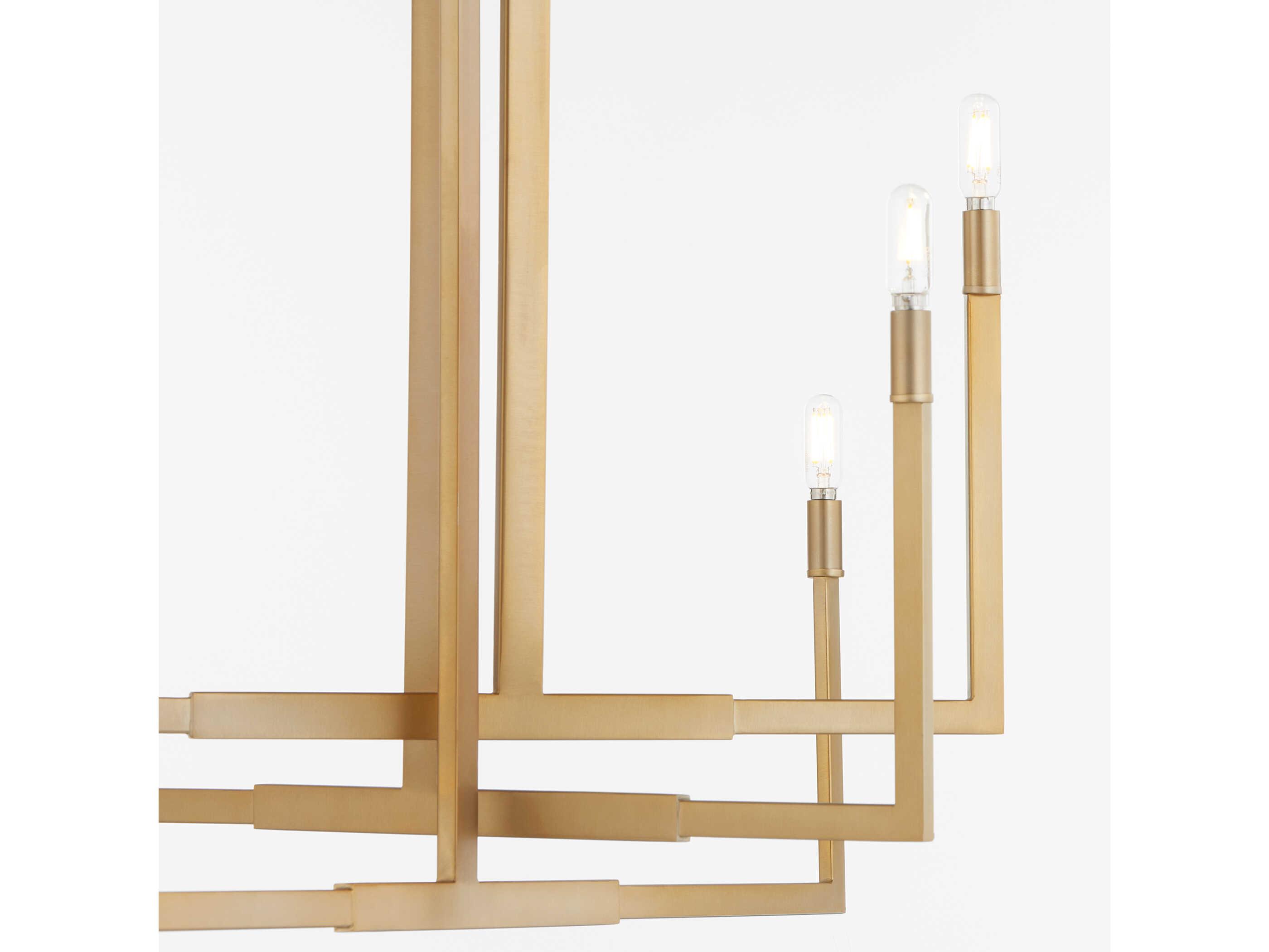 Quorum Bolero 6-Light Aged Brass Candelabra Chandelier