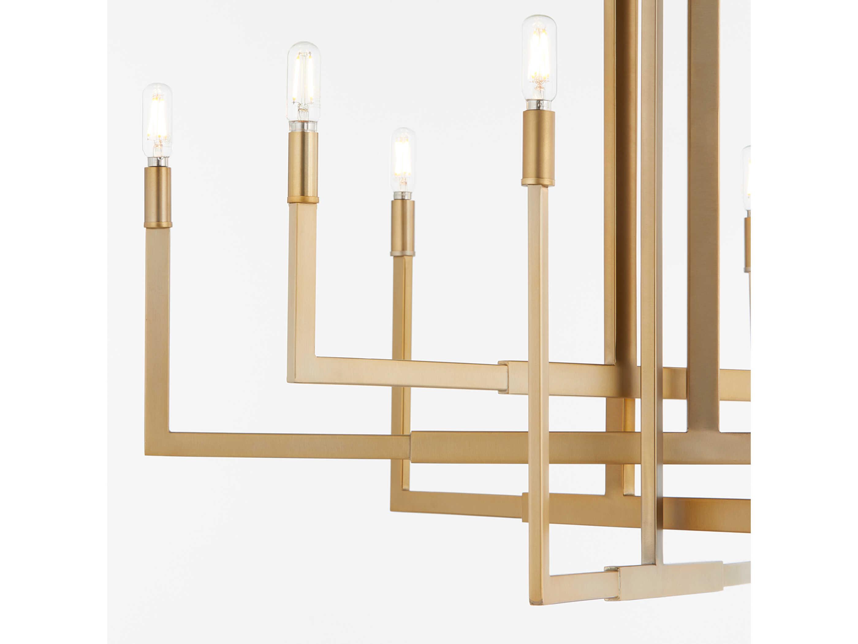 Quorum Bolero 8-Light Aged Brass Candelabra Chandelier