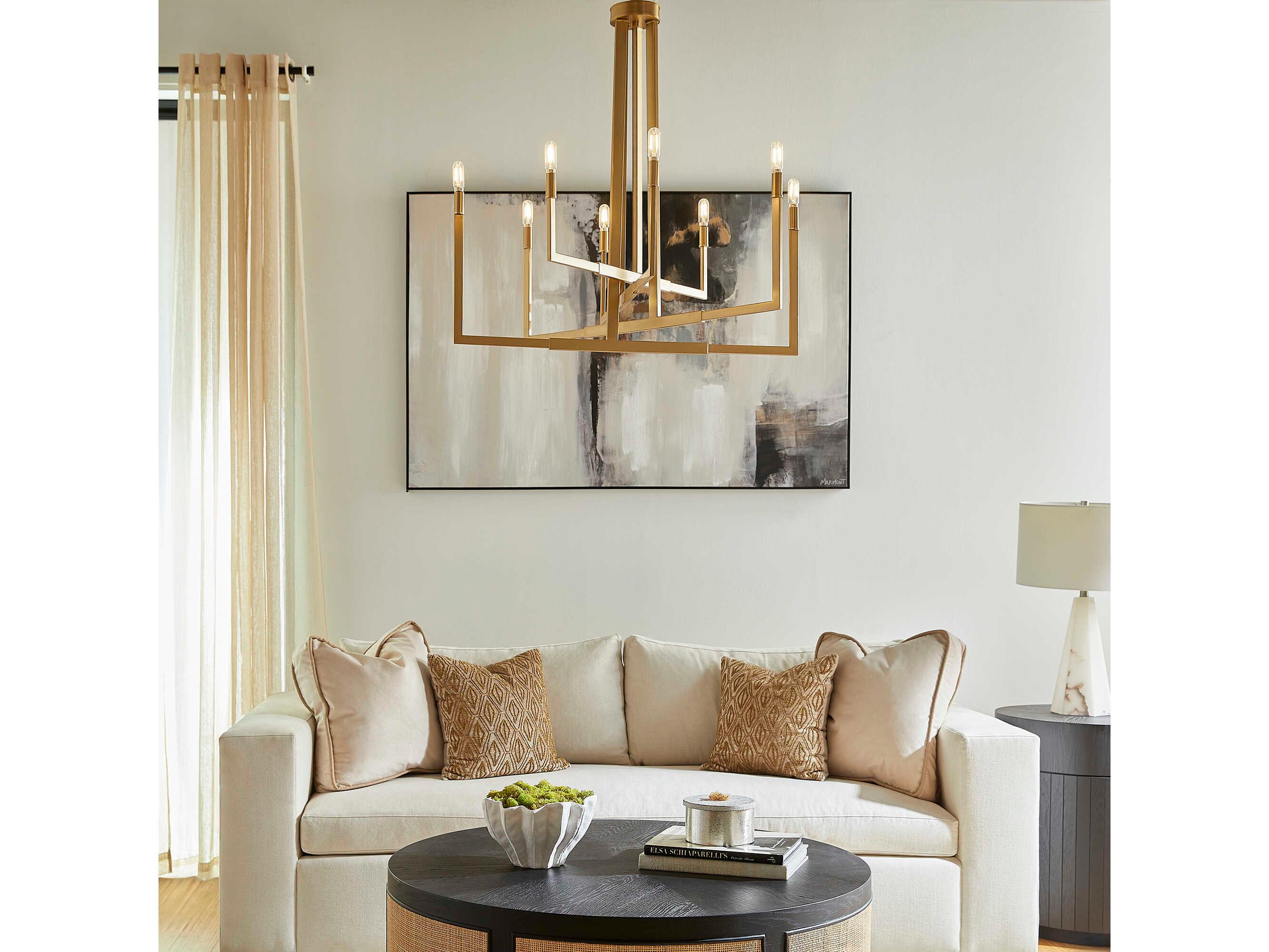 Quorum Bolero 8-Light Aged Brass Candelabra Chandelier