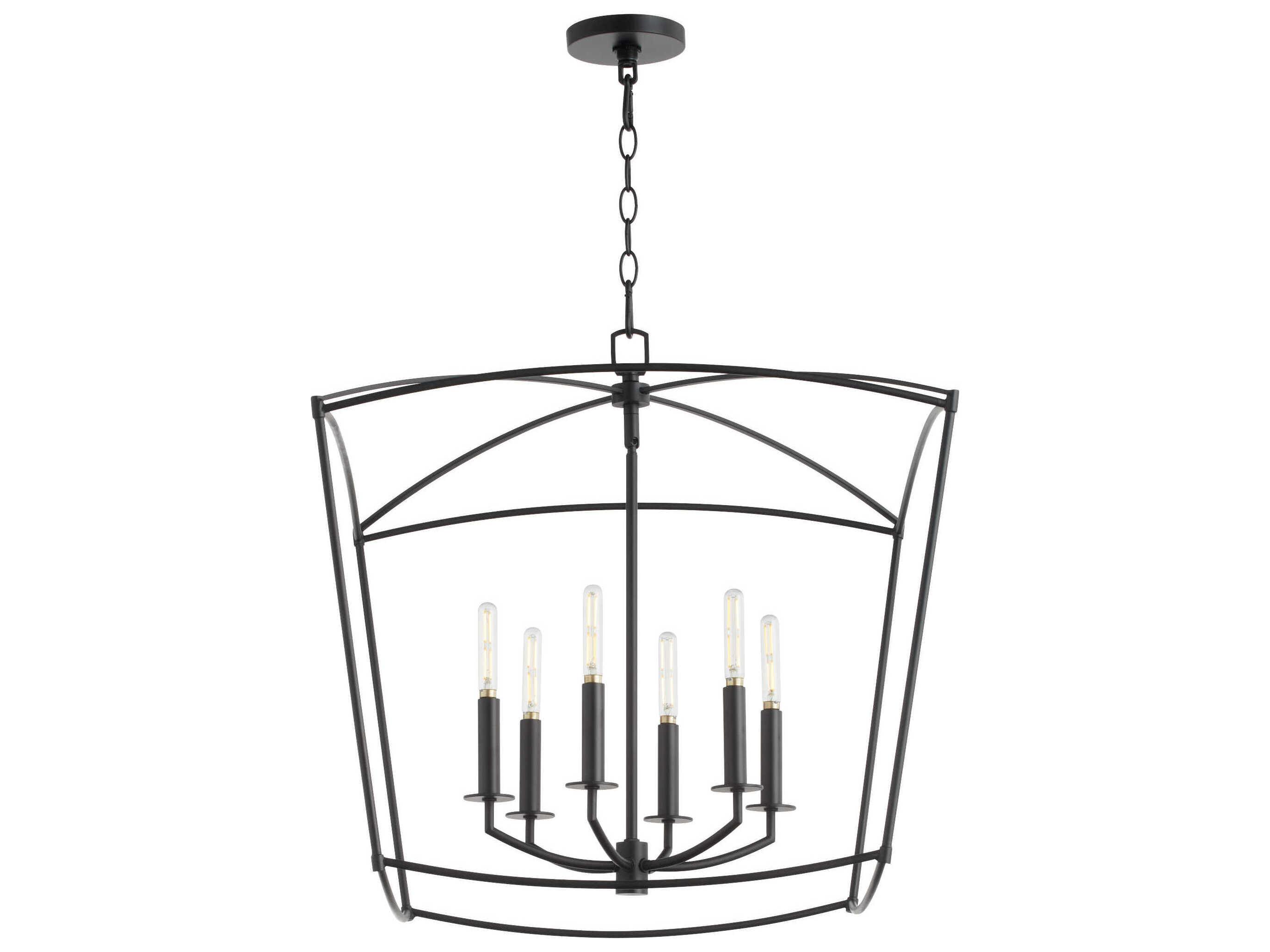 Quorum Mantle 6-Light Matte Black Pendant