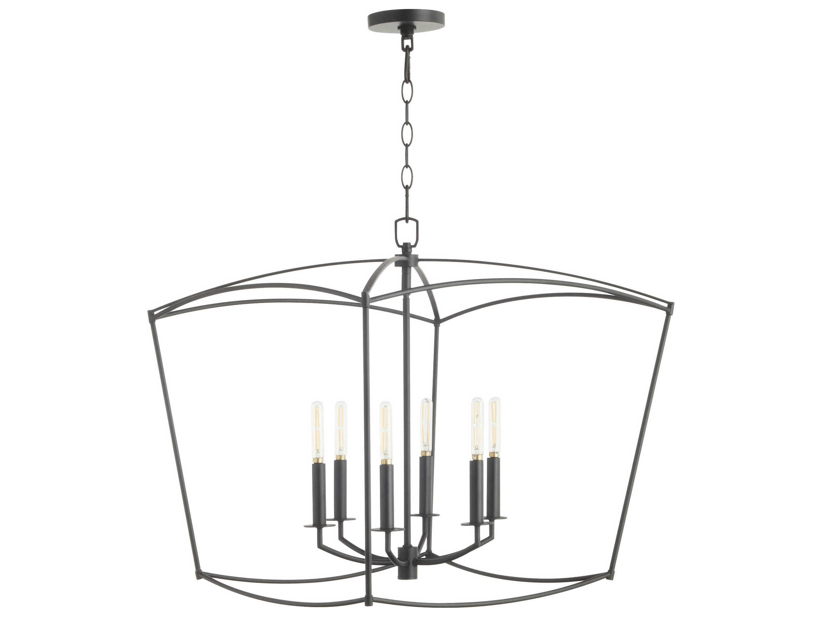 Quorum Mantle 6-Light Matte Black Pendant