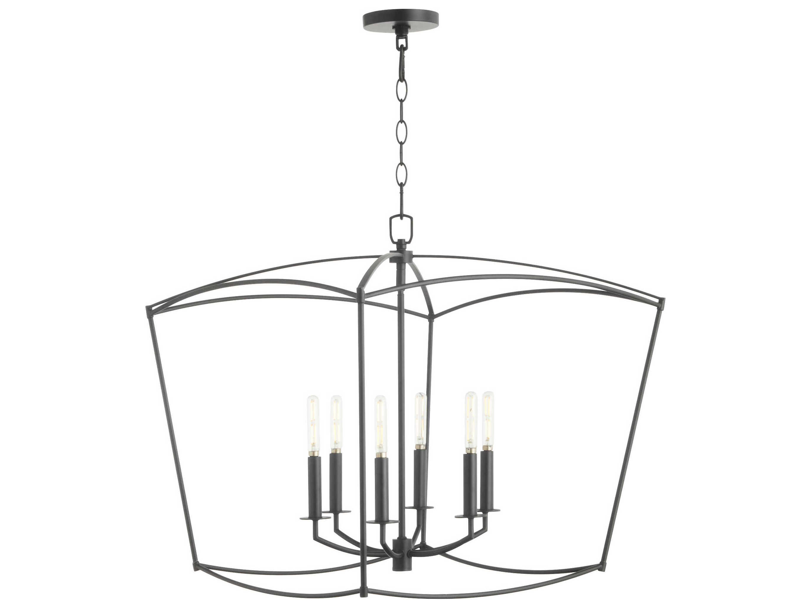 Quorum Mantle 6-Light Matte Black Pendant