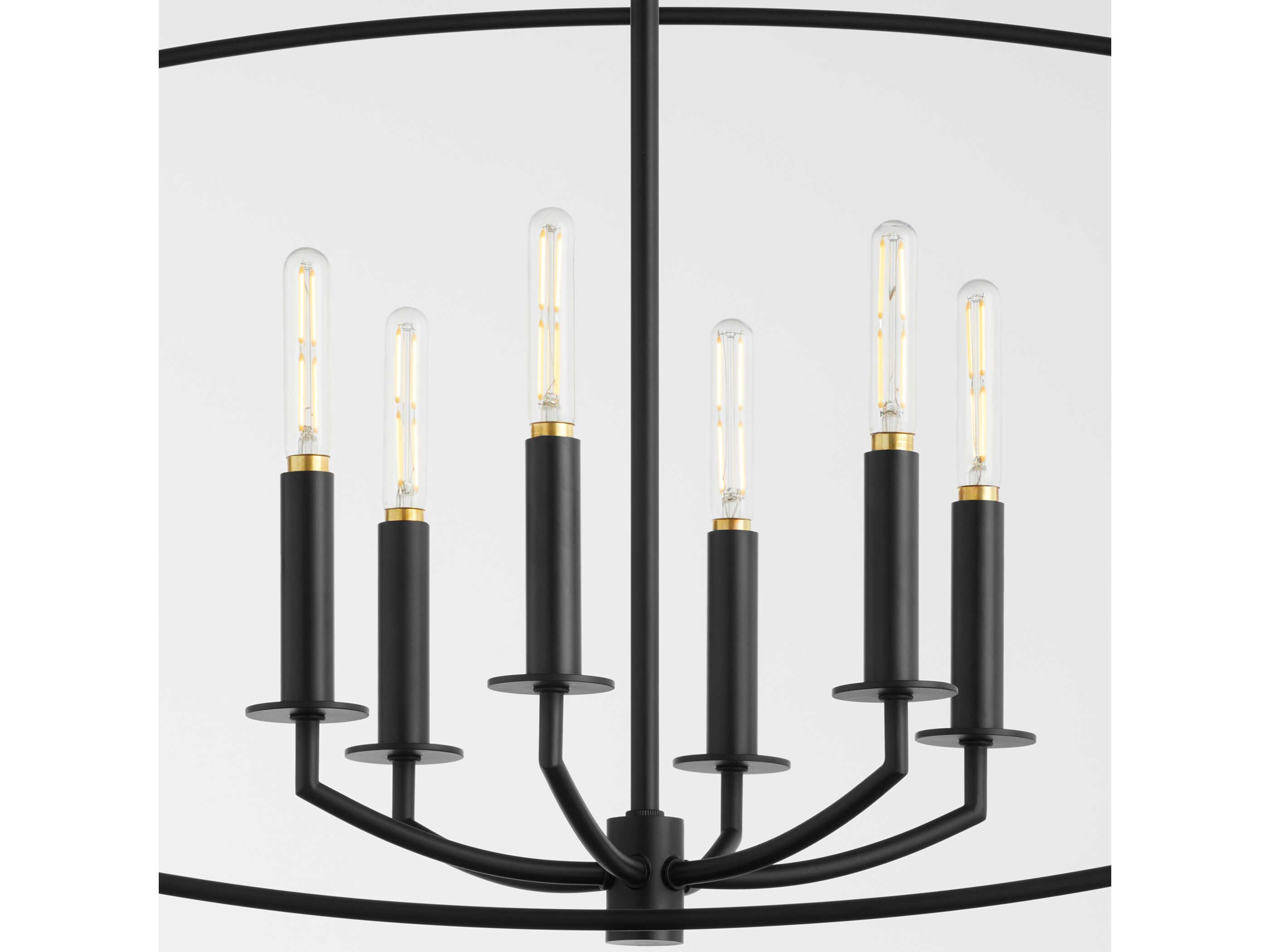 Quorum Mantle 6-Light Matte Black Pendant