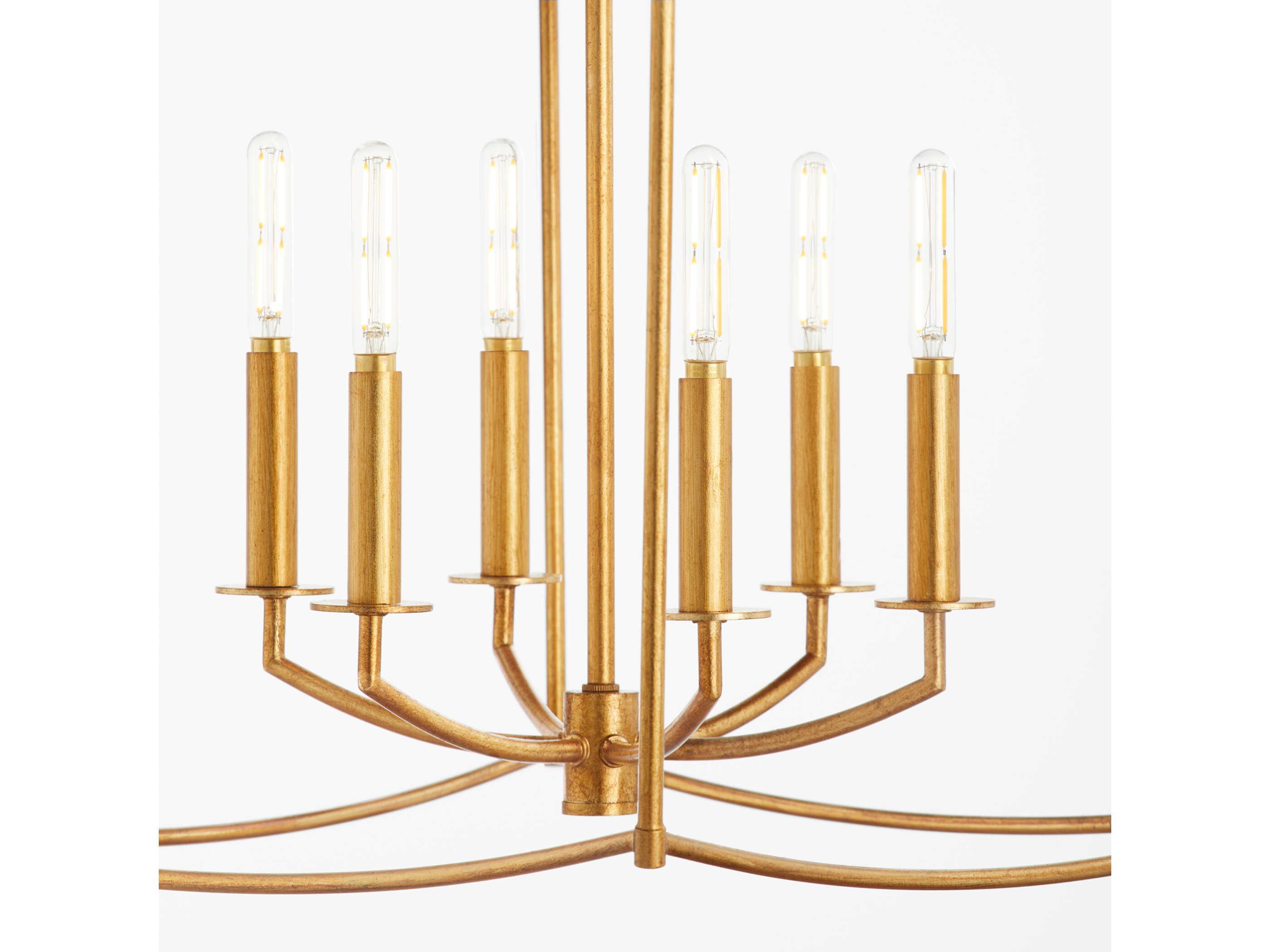 Quorum Mantle 6-Light Gold Leaf Pendant