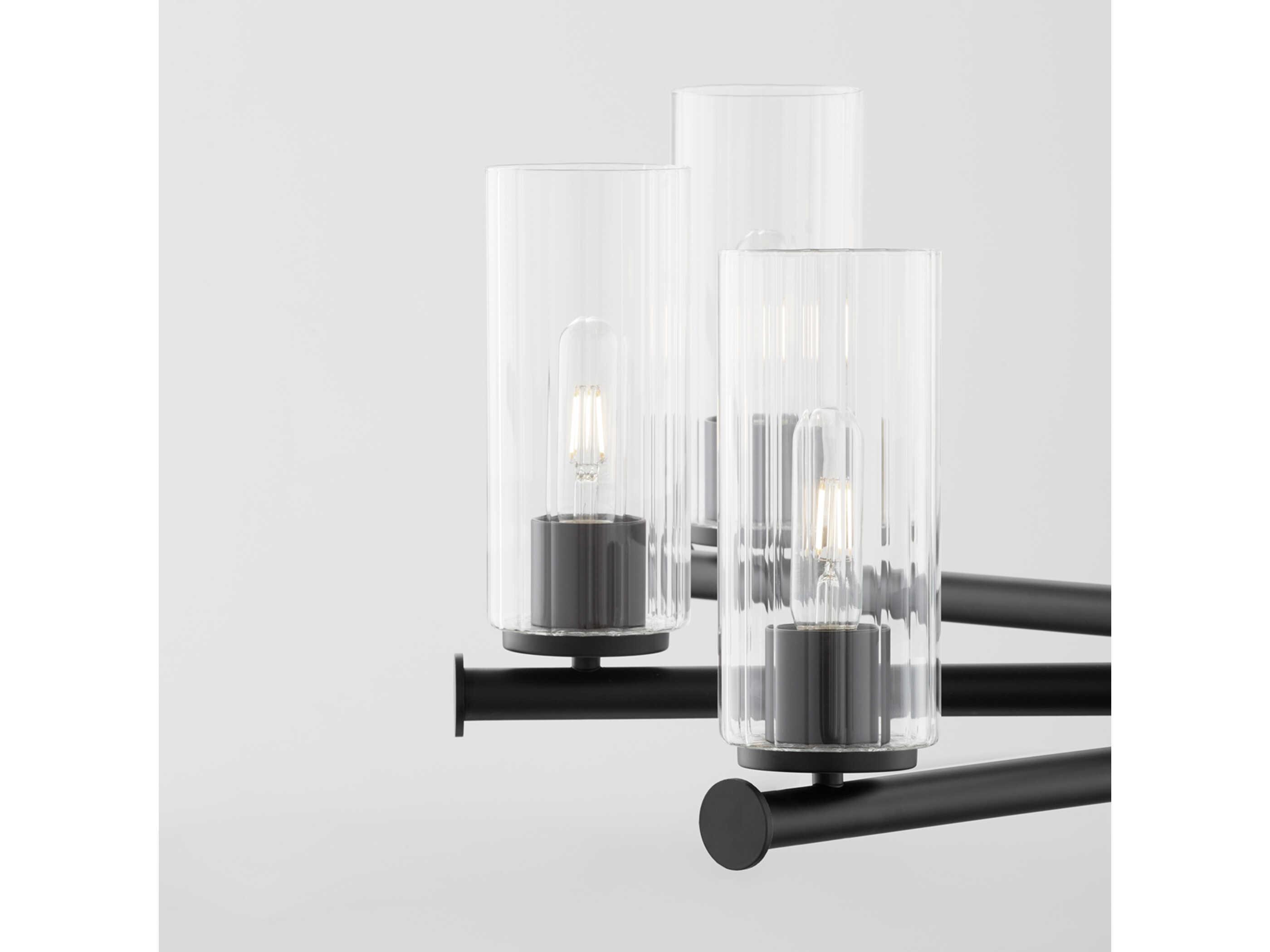 Quorum Mercier 6-Light Matte Black Cylinder Chandelier