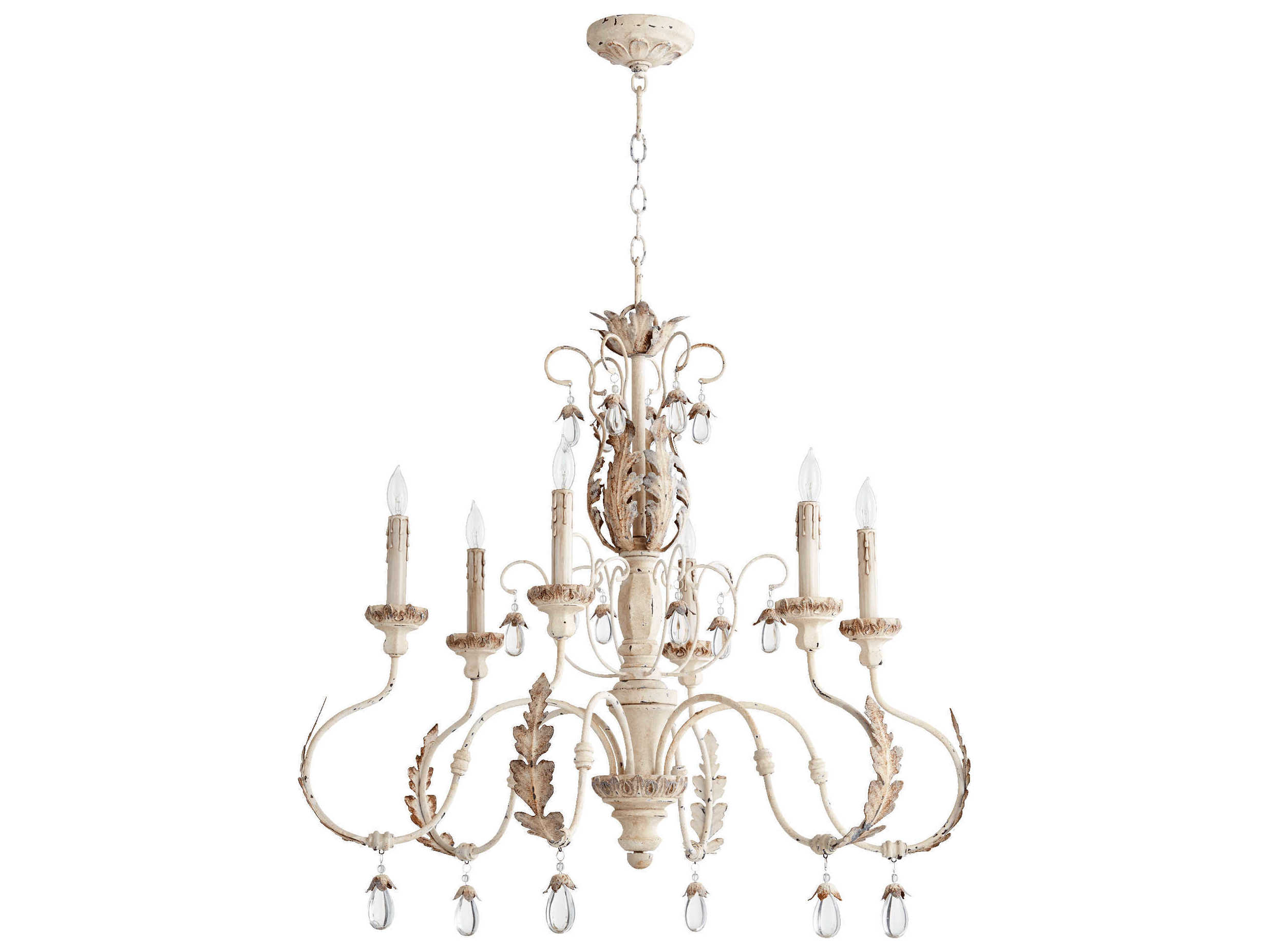 Quorum Venice 6-Light Persian White Crystal Chandelier
