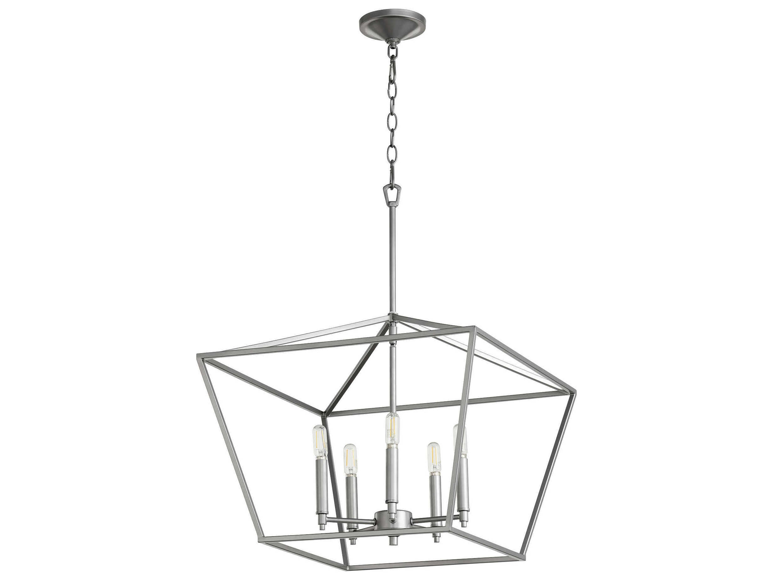 Quorum Gabriel 5-Light Classic Nickel Candelabra Chandelier