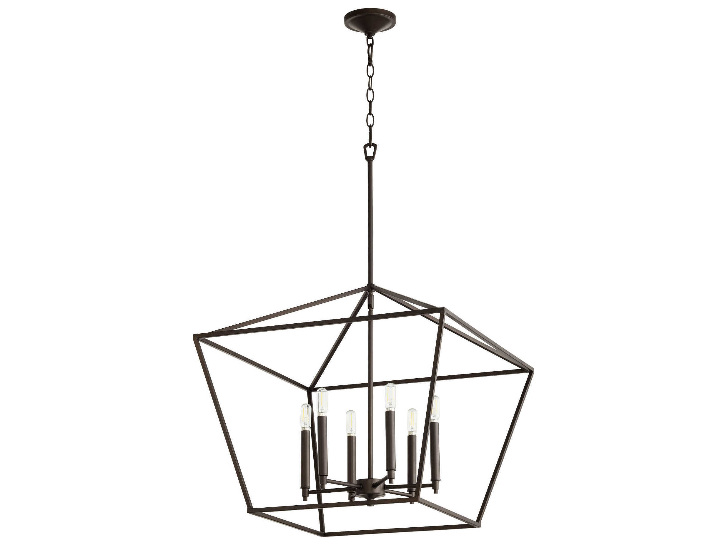 Quorum Gabriel 6-Light Oiled Bronze Candelabra Chandelier