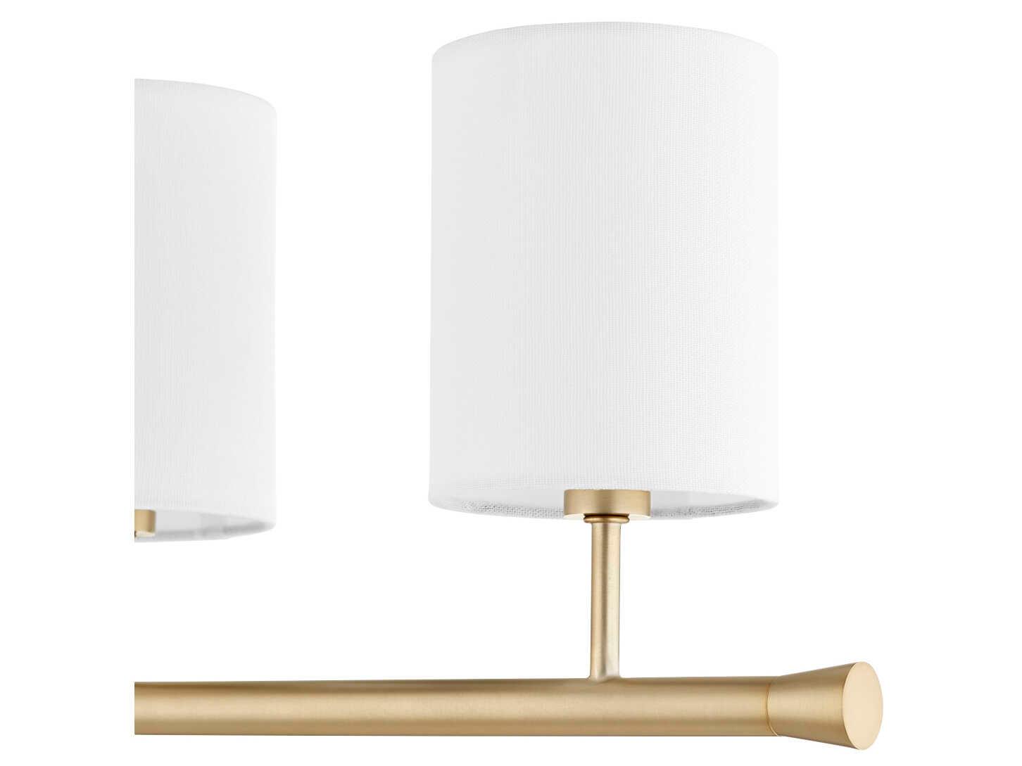 Quorum Harmony 5-Light Aged Brass Cylinder Linear Island Pendant