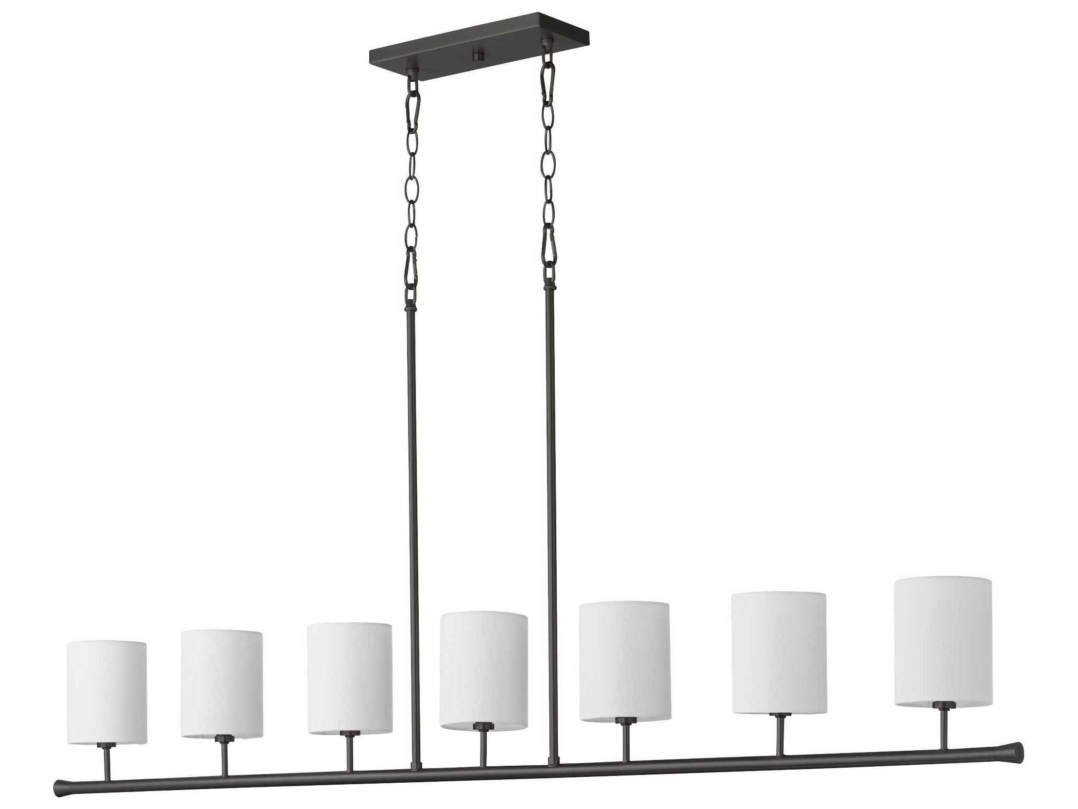 Quorum Harmony 7-Light Matte Black Cylinder Island Pendant
