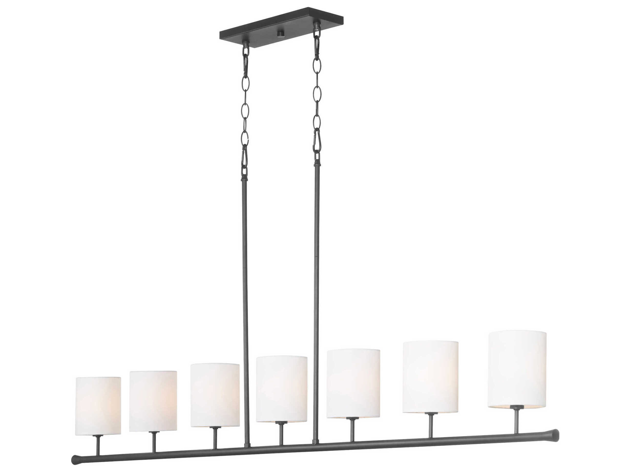 Quorum Harmony 7-Light Matte Black Cylinder Island Pendant