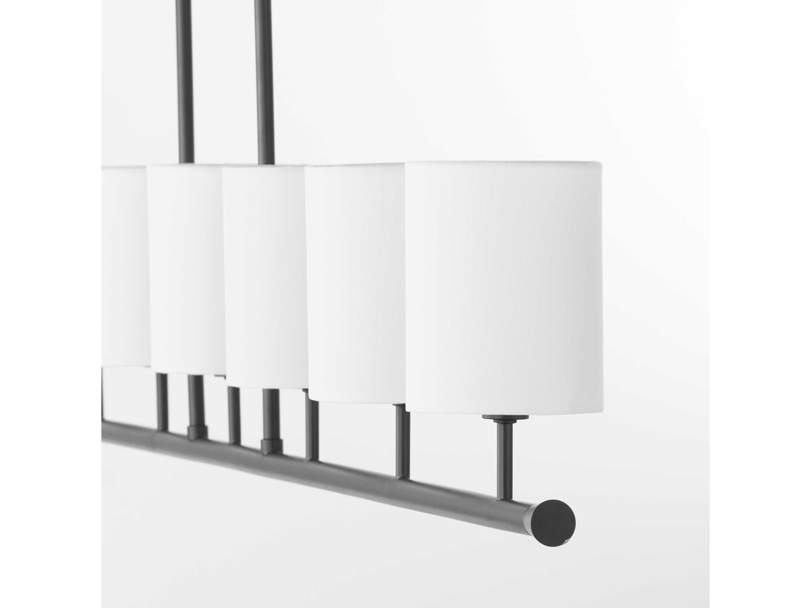 Quorum Harmony 7-Light Matte Black Cylinder Island Pendant