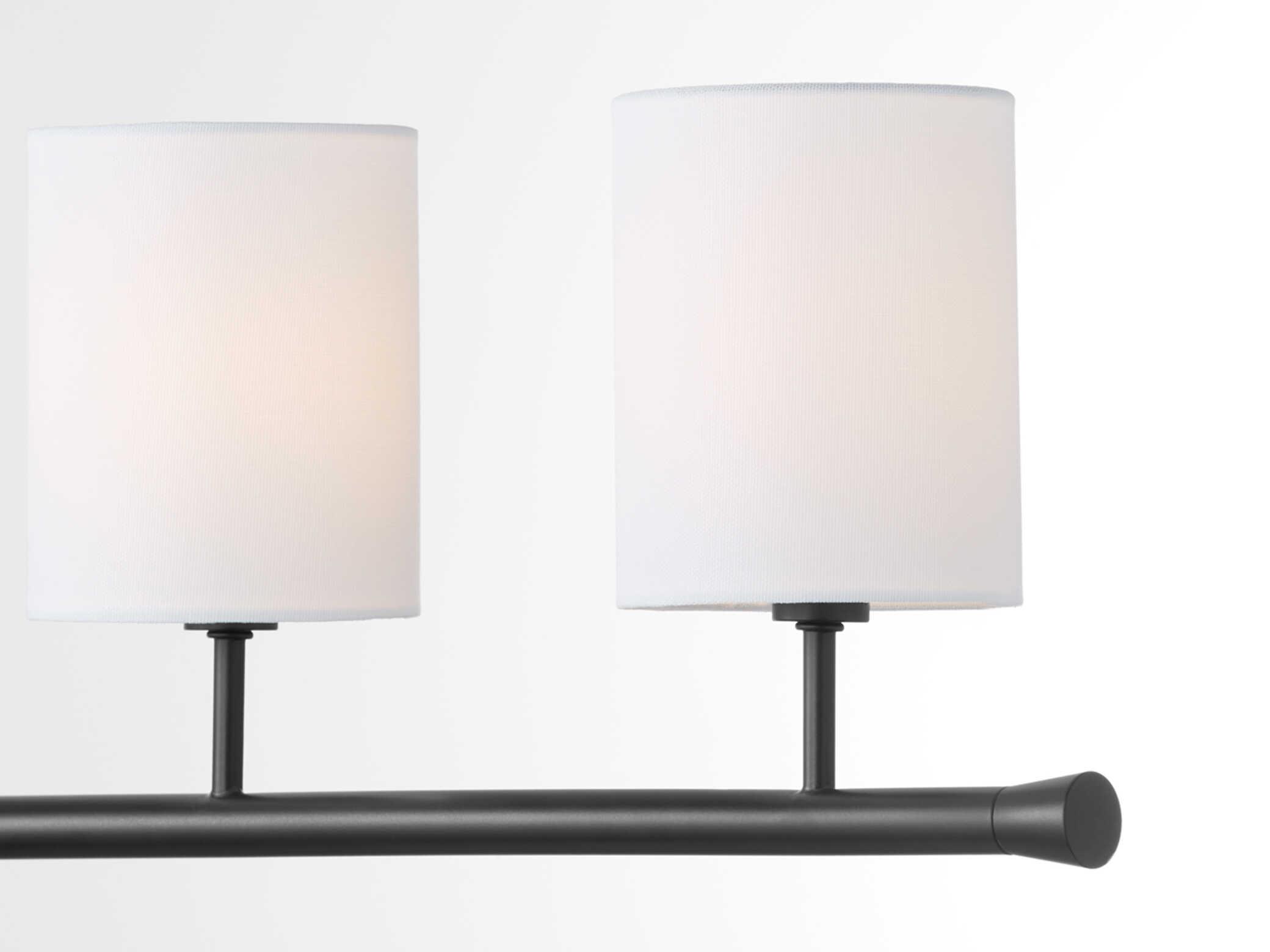 Quorum Harmony 7-Light Matte Black Cylinder Island Pendant