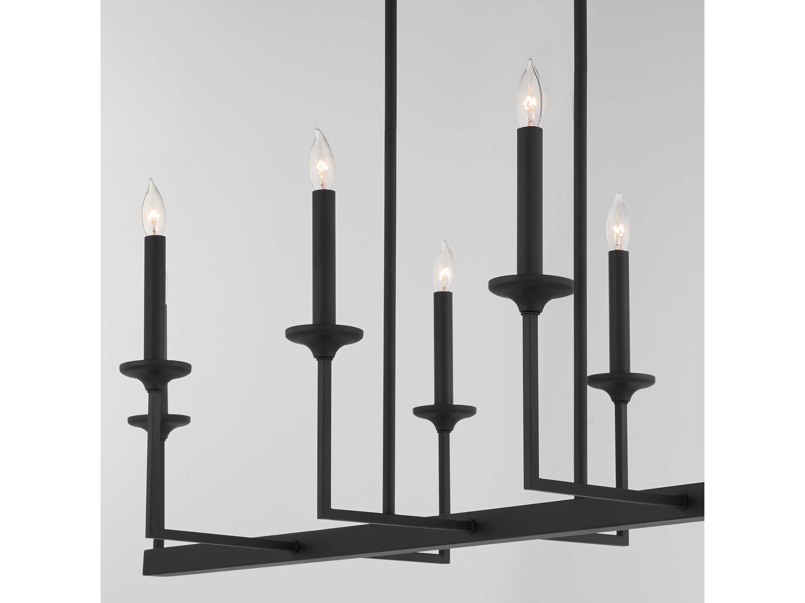 Quorum Eldorado 8-Light Matte Black Island Pendant