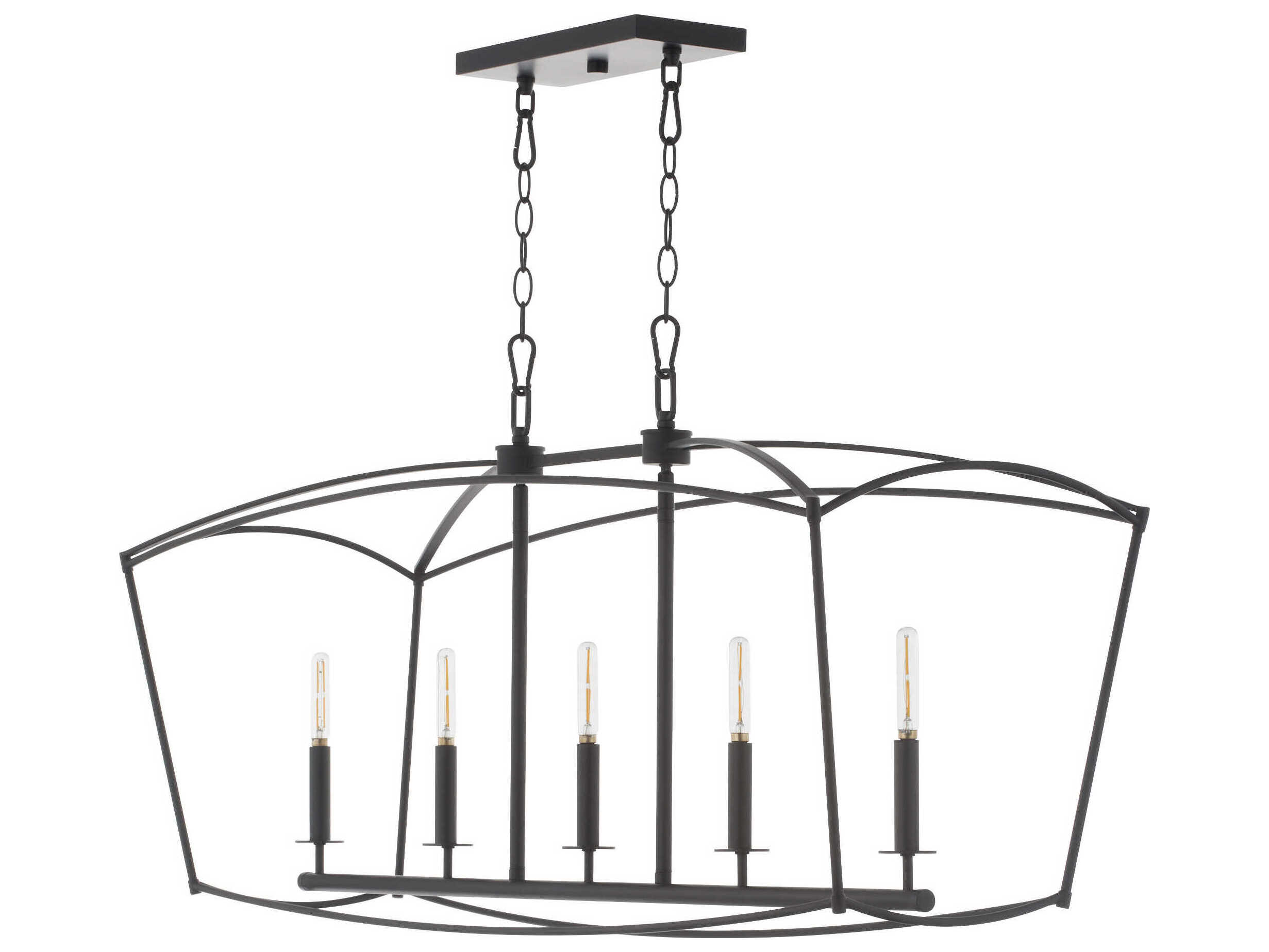 Quorum Mantle 5-Light Matte Black Island Pendant