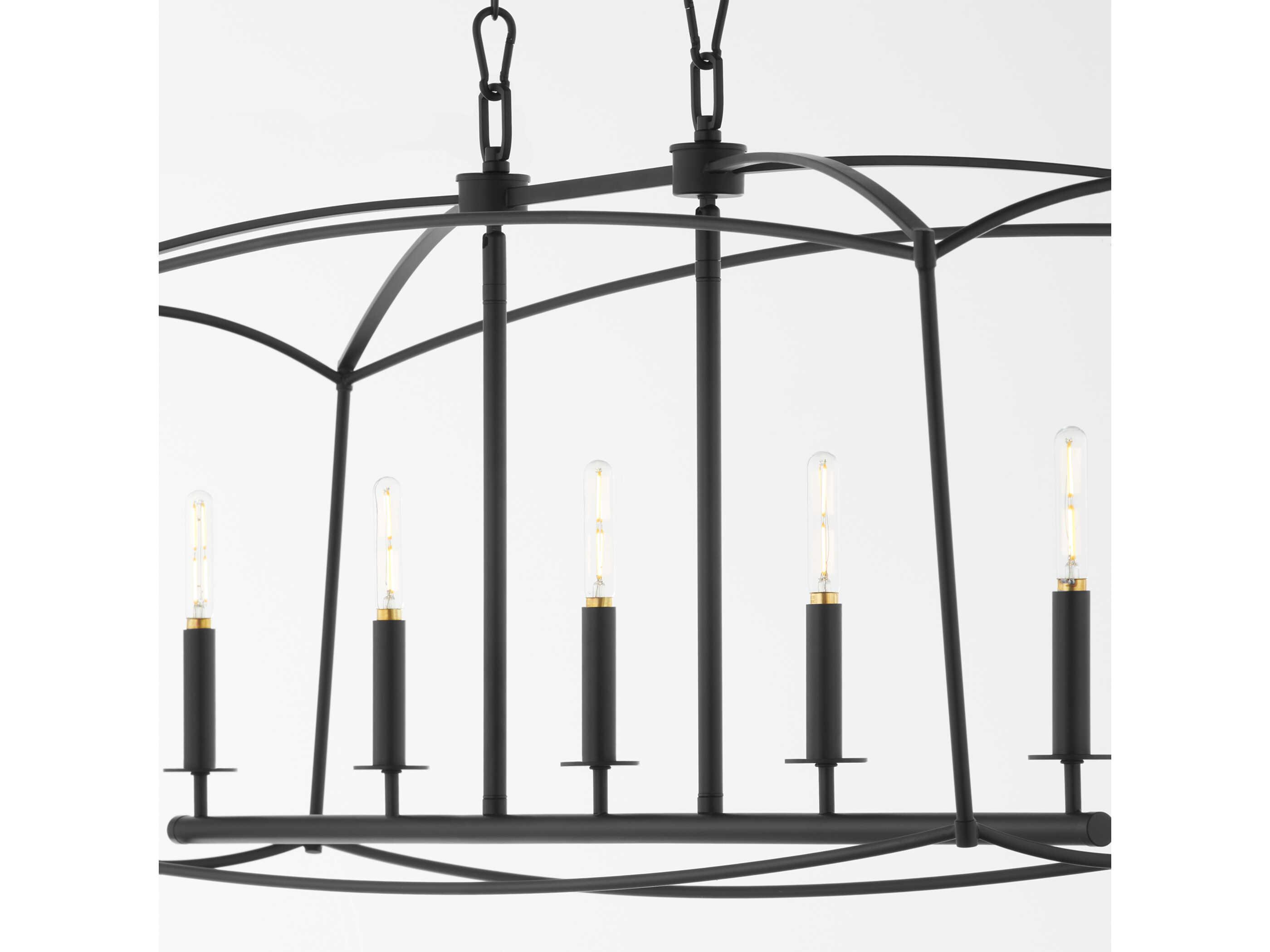 Quorum Mantle 5-Light Matte Black Island Pendant