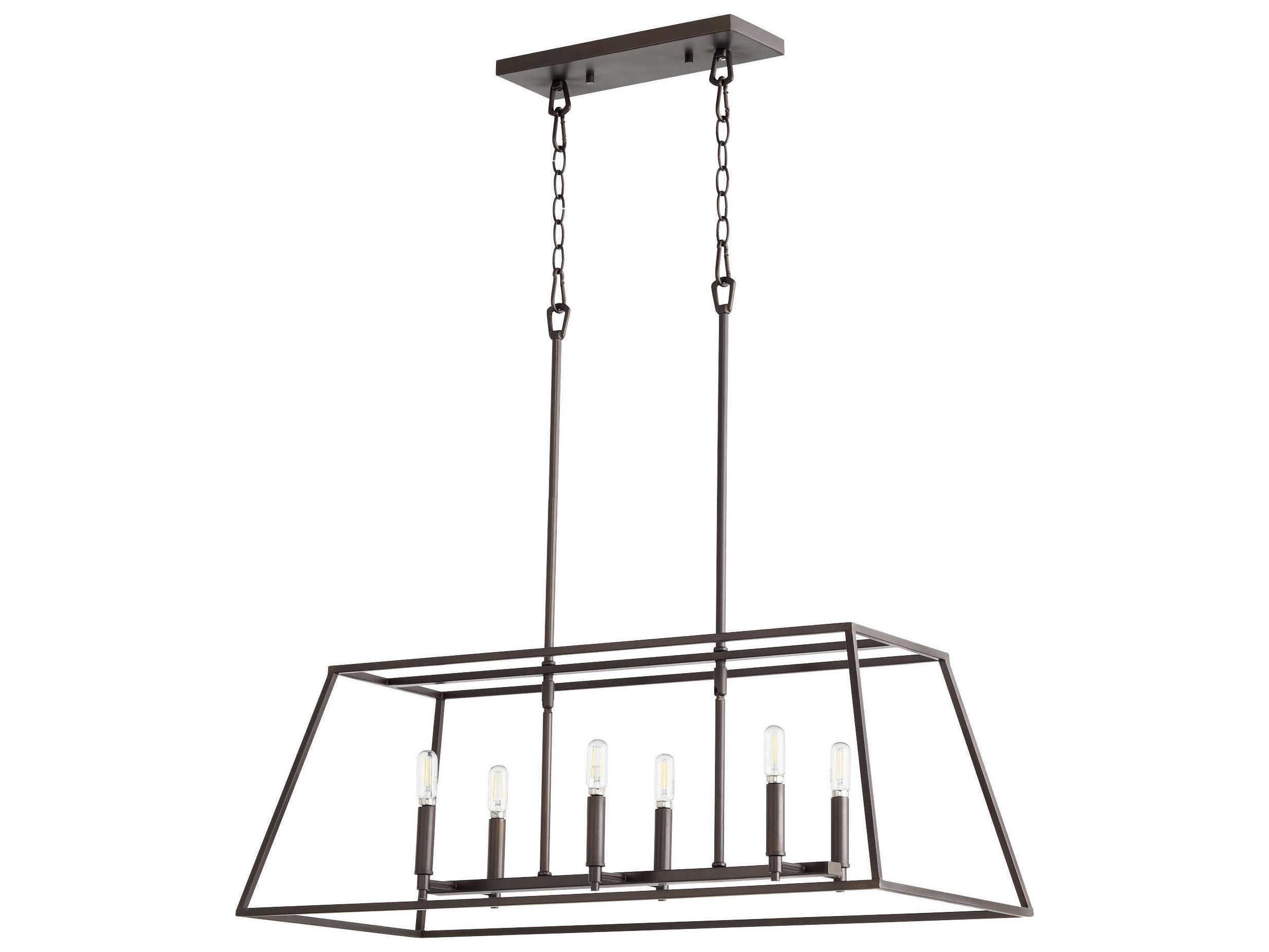 Quorum Gabriel 6-Light Oiled Bronze Island Pendant