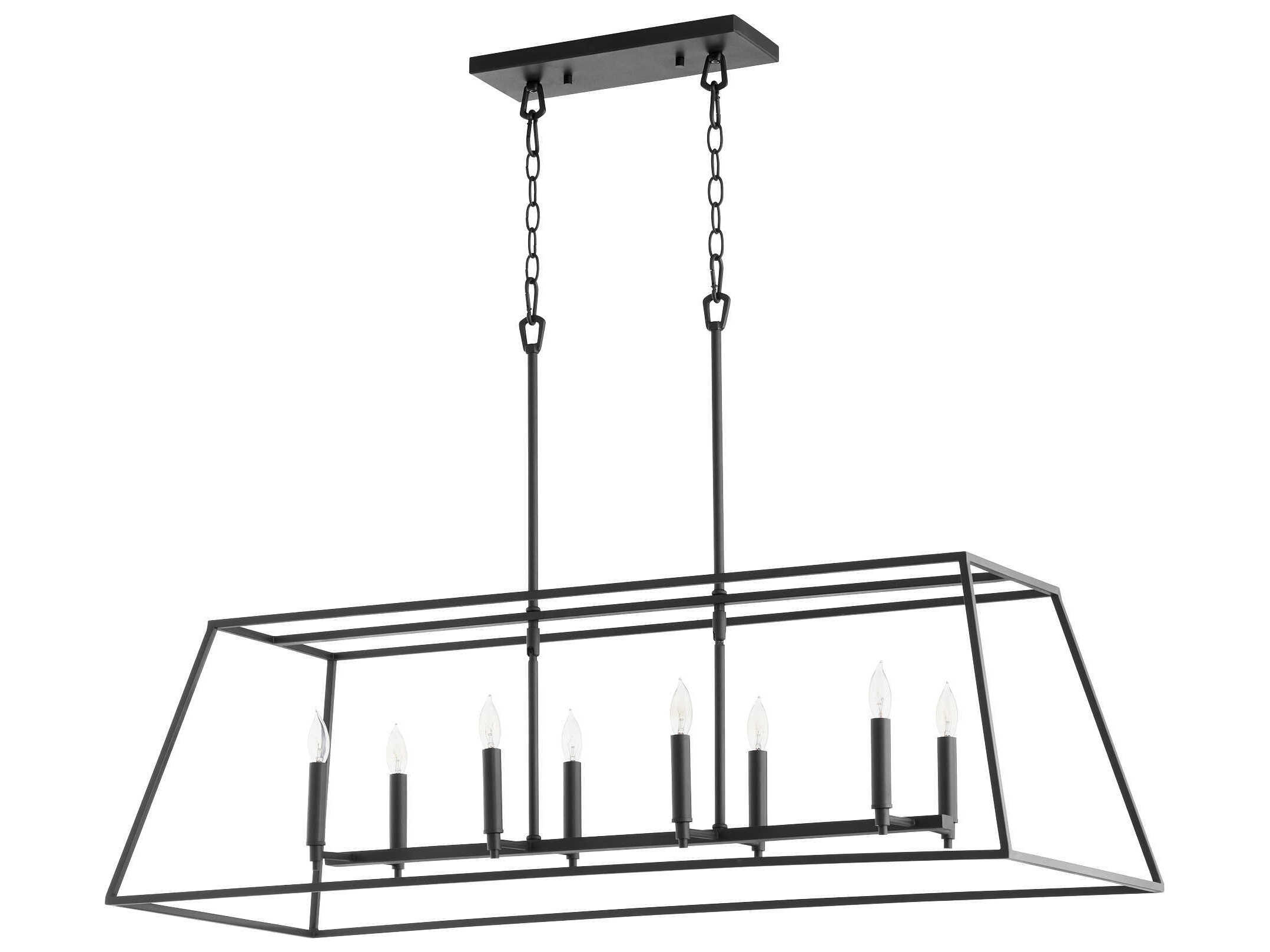 Quorum Gabriel 8-Light Noir Black Island Pendant