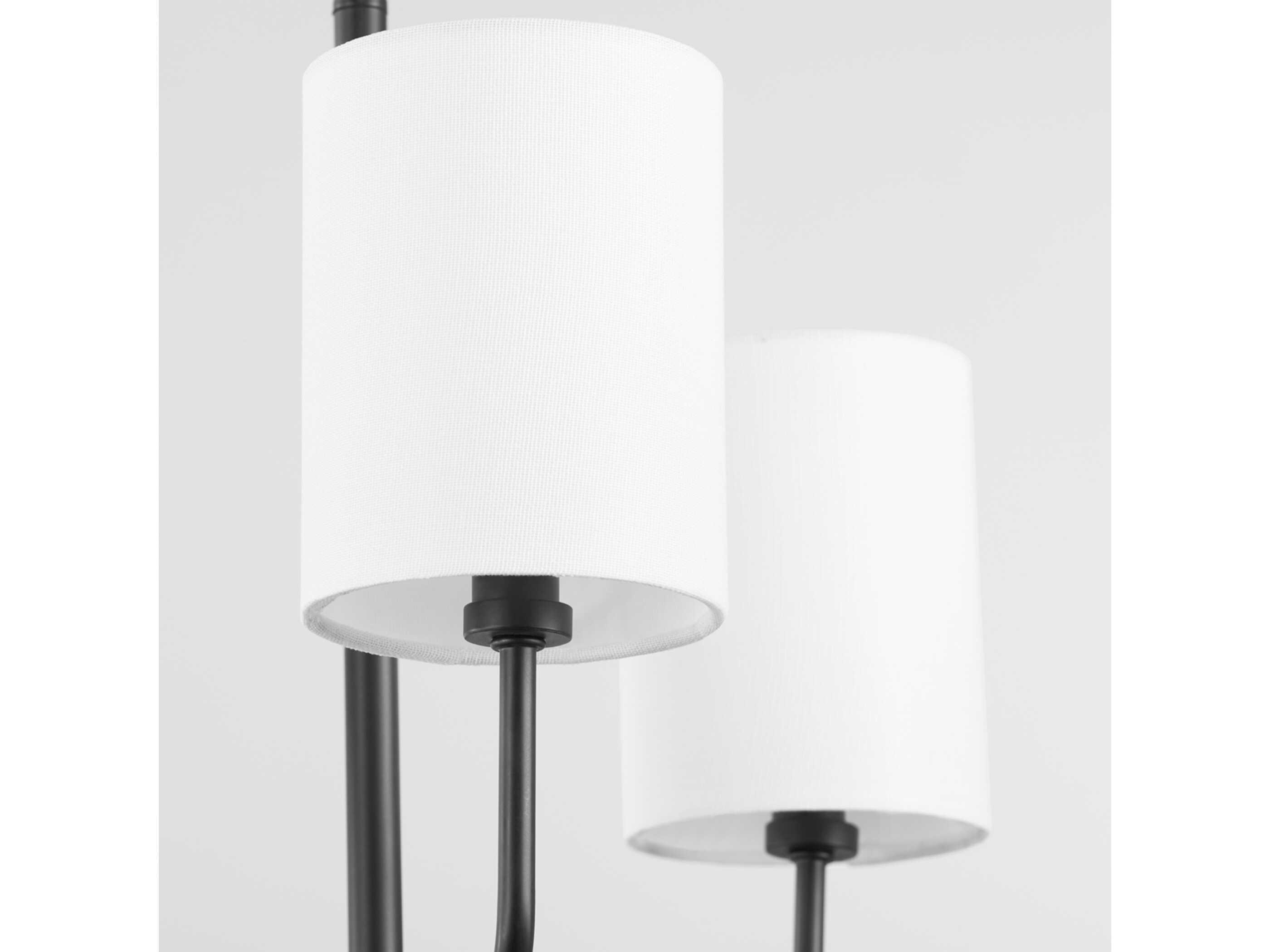 Quorum Harmony 3-Light Matte Black Cylinder Chandelier