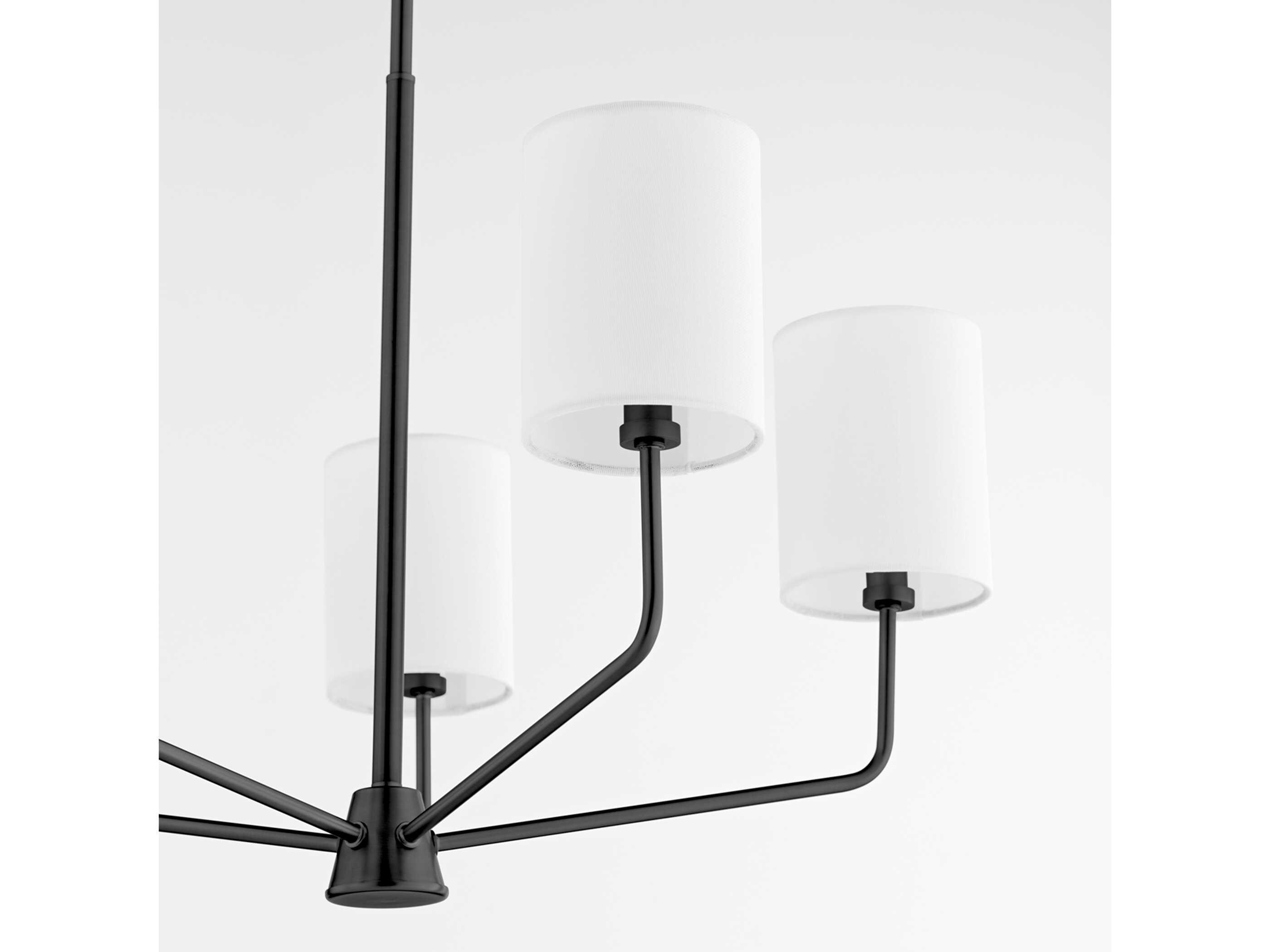 Quorum Harmony 5-Light Matte Black Cylinder Chandelier