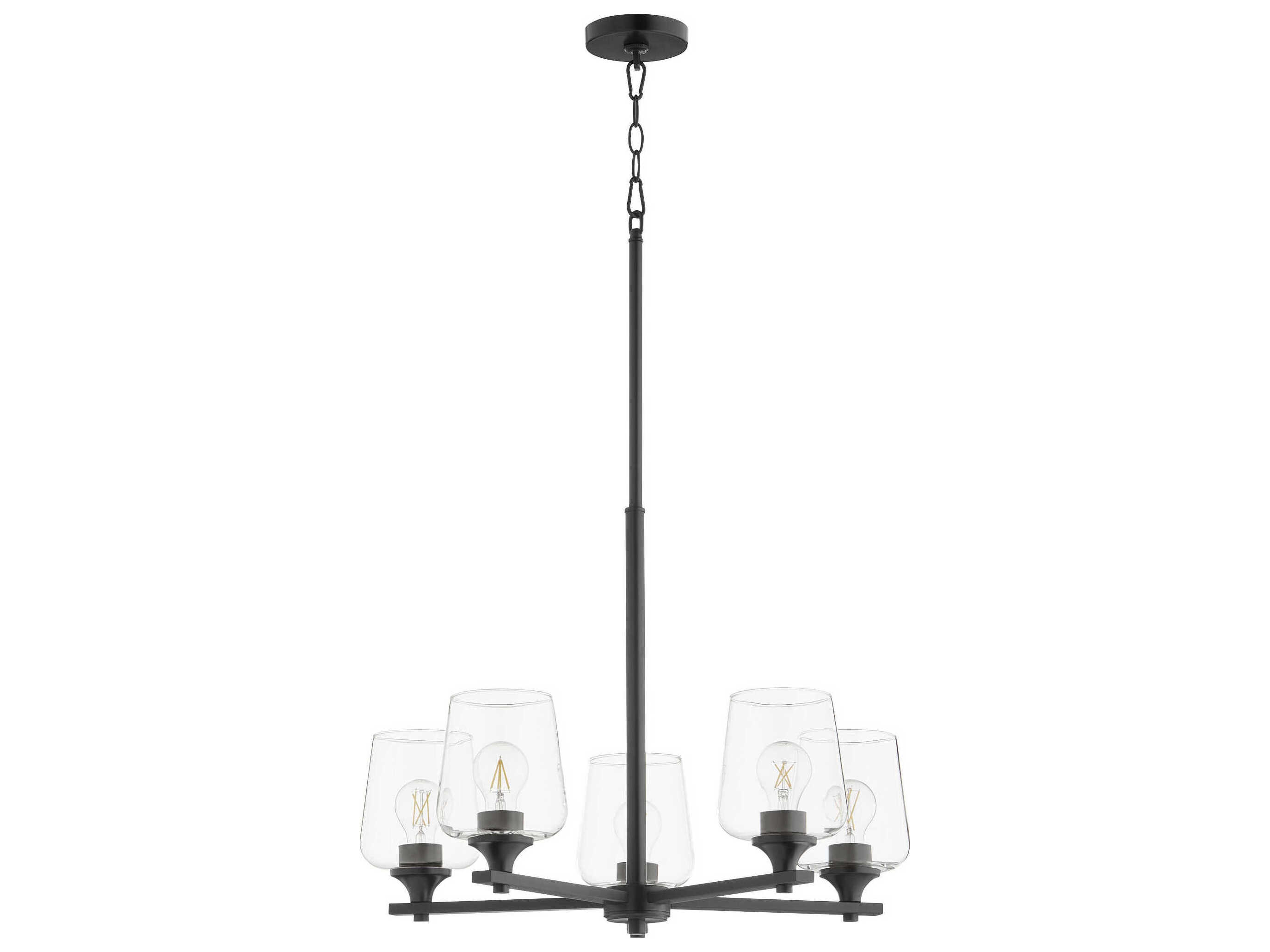 Quorum Veno 5-Light Matte Black Chandelier