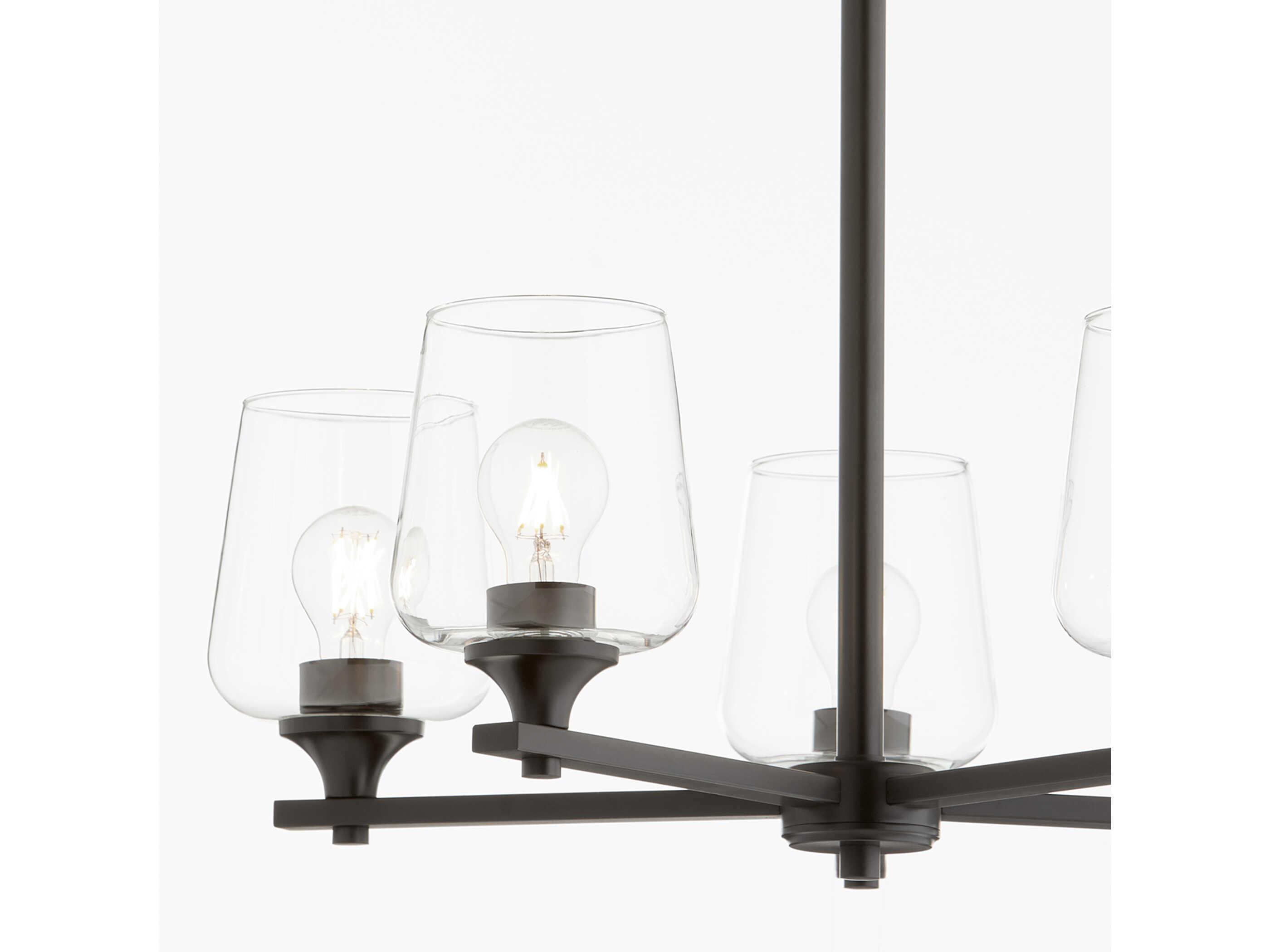 Quorum Veno 5-Light Matte Black Chandelier
