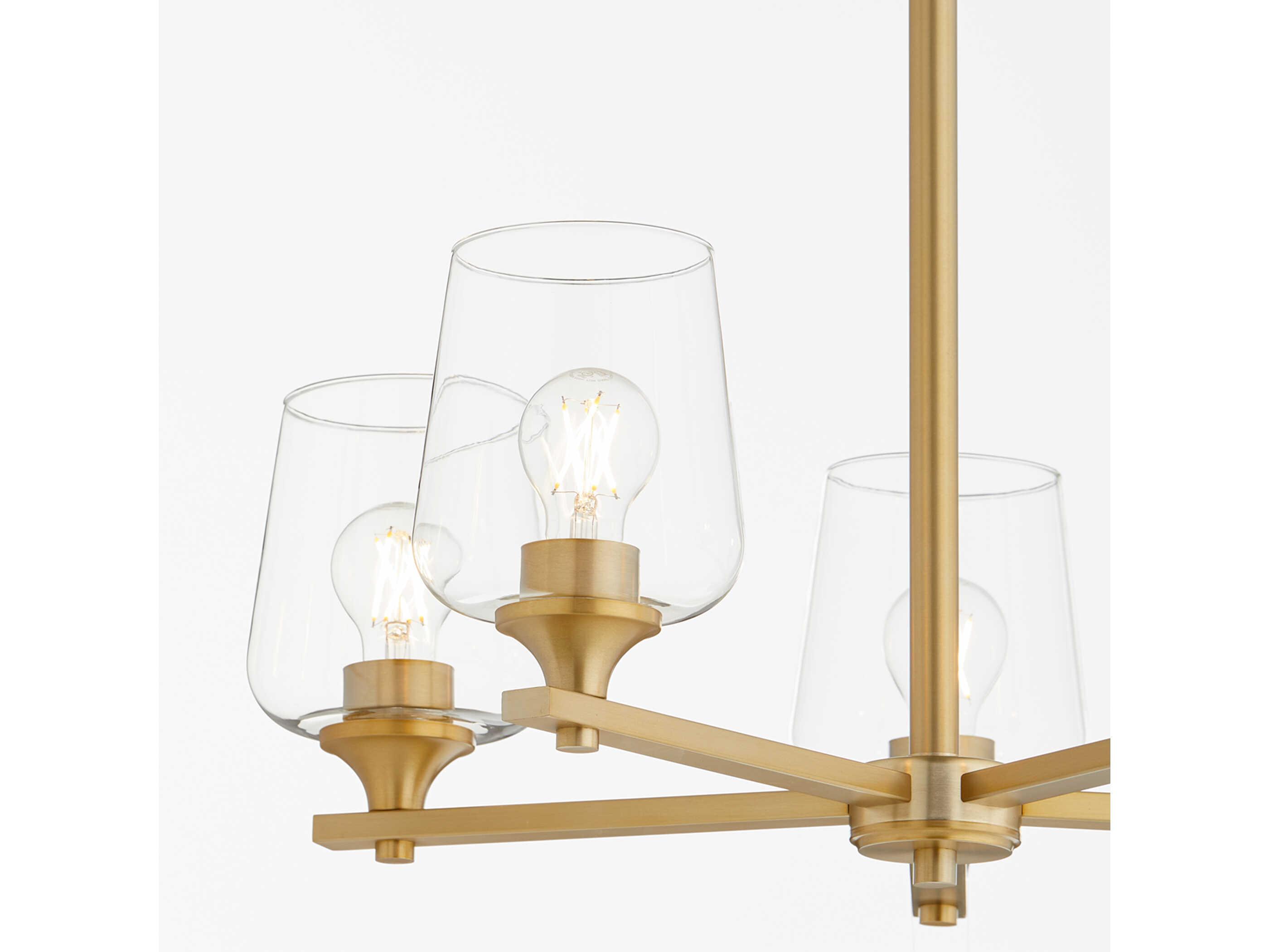 Quorum Veno 5-Light Aged Brass Chandelier