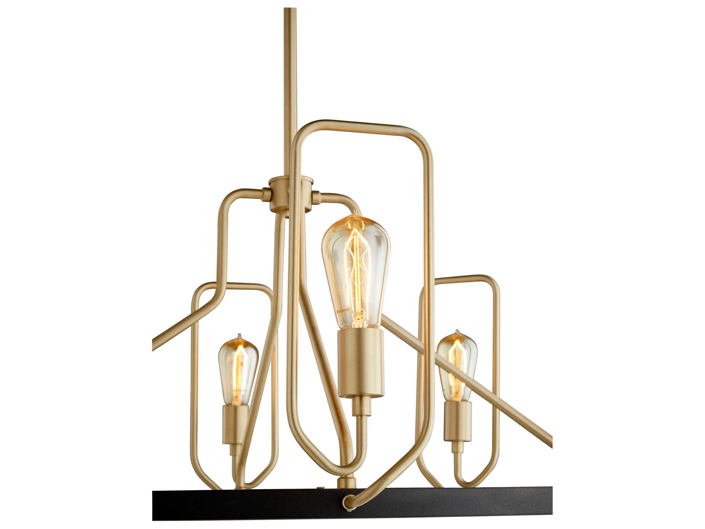 Quorum Howe 8-Light Textured Black Aged Brass Chandelier