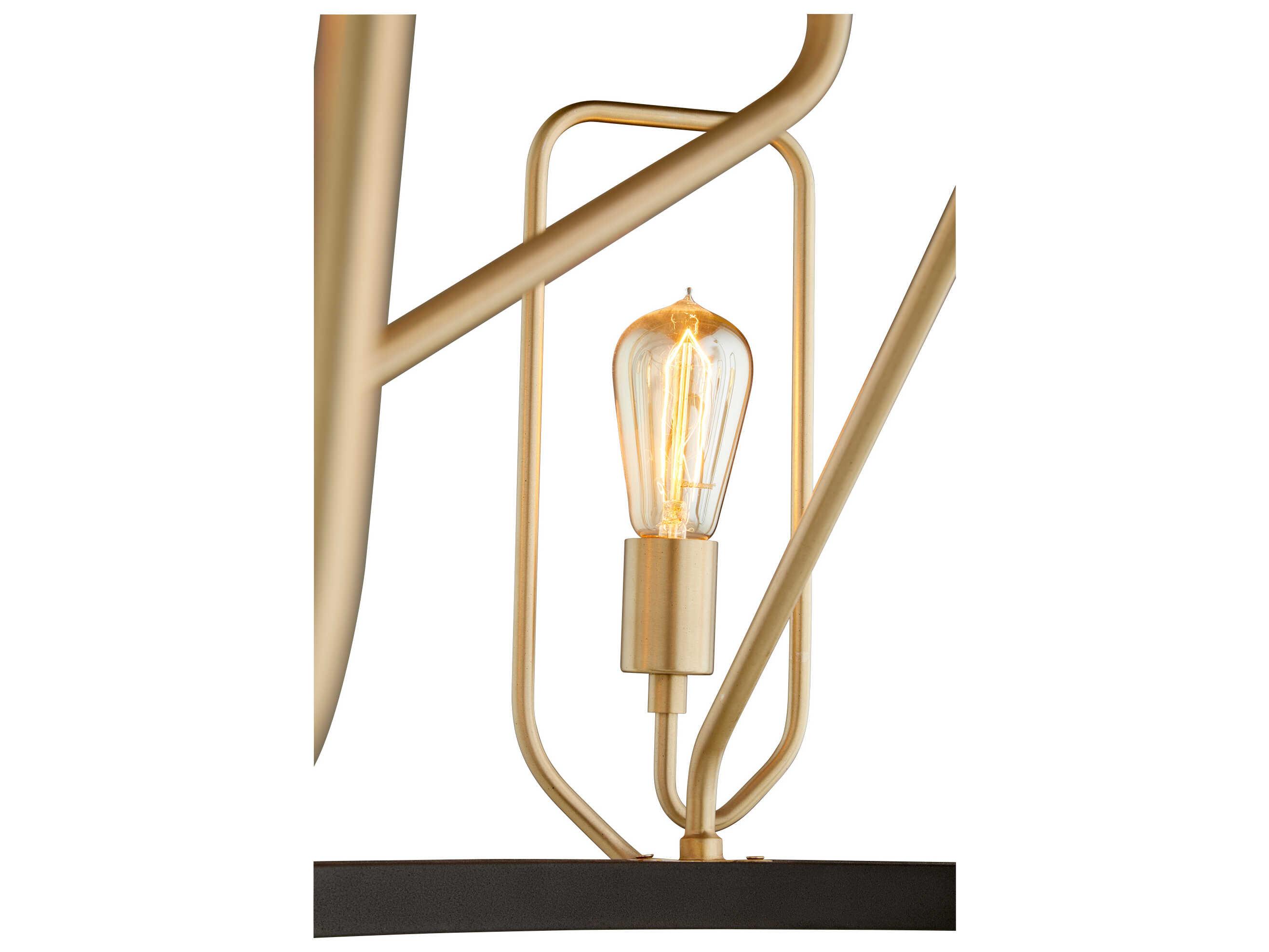 Quorum Howe 8-Light Textured Black Aged Brass Chandelier