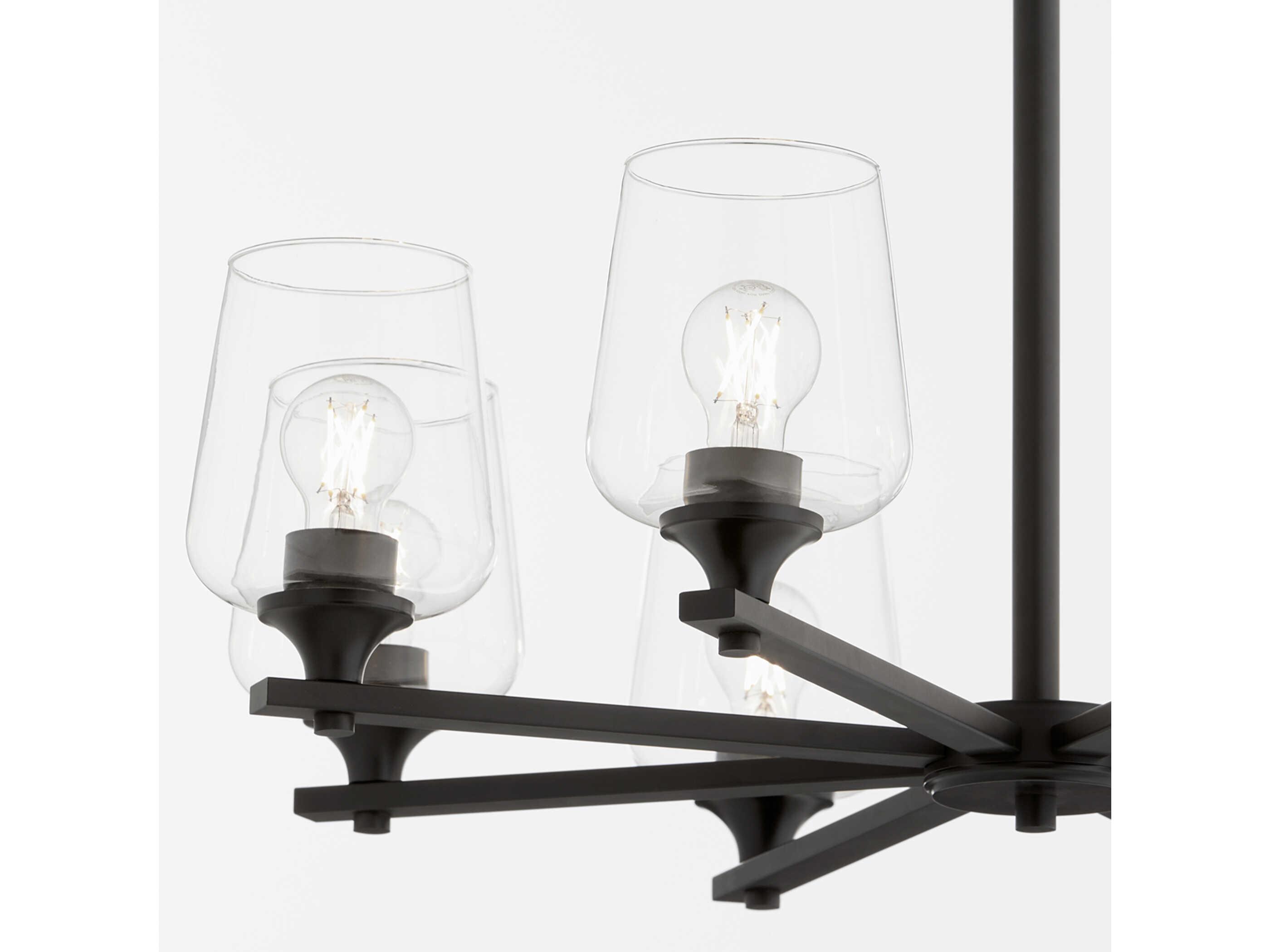 Quorum Veno 8-Light Matte Black Chandelier
