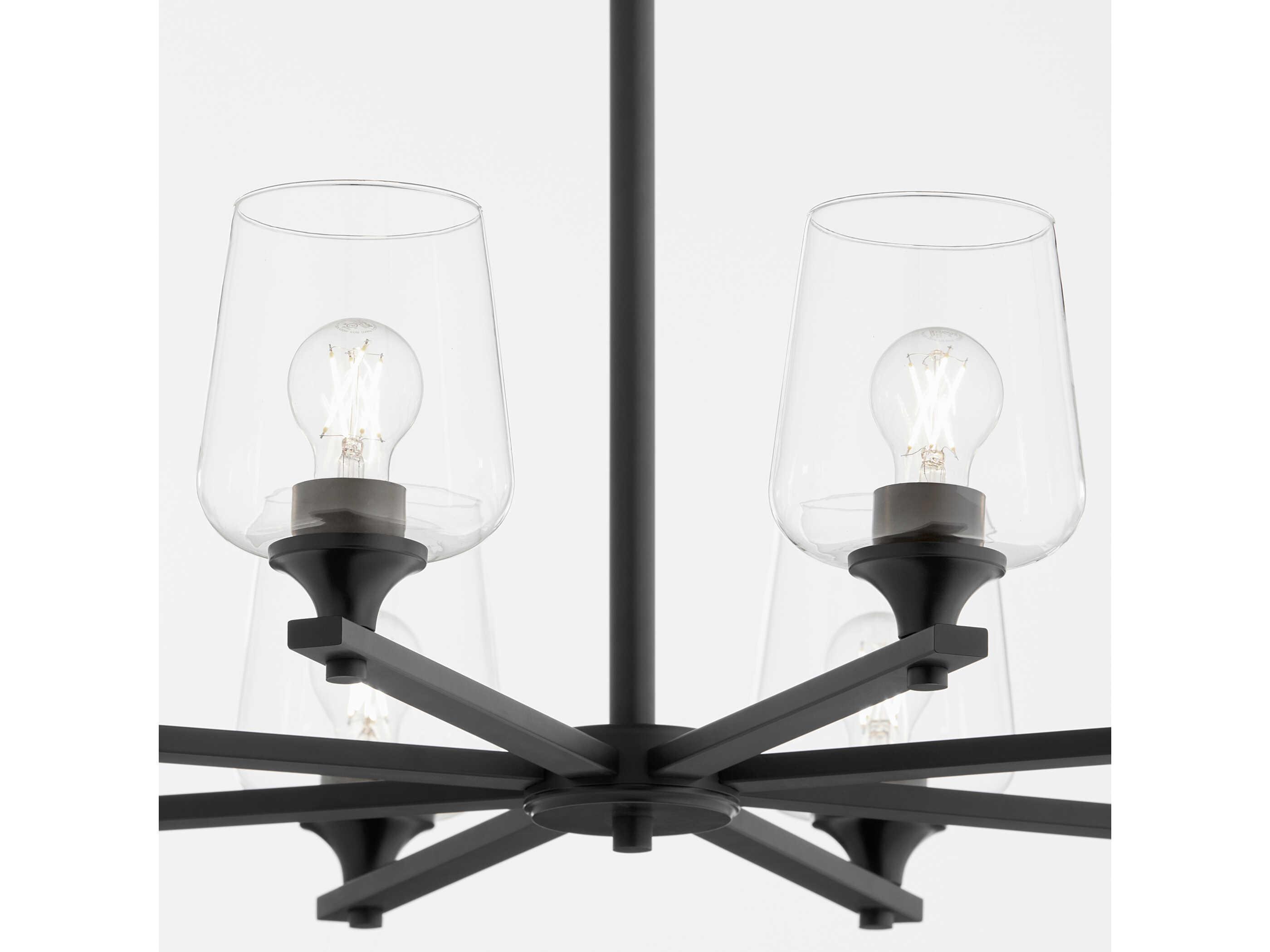 Quorum Veno 8-Light Matte Black Chandelier