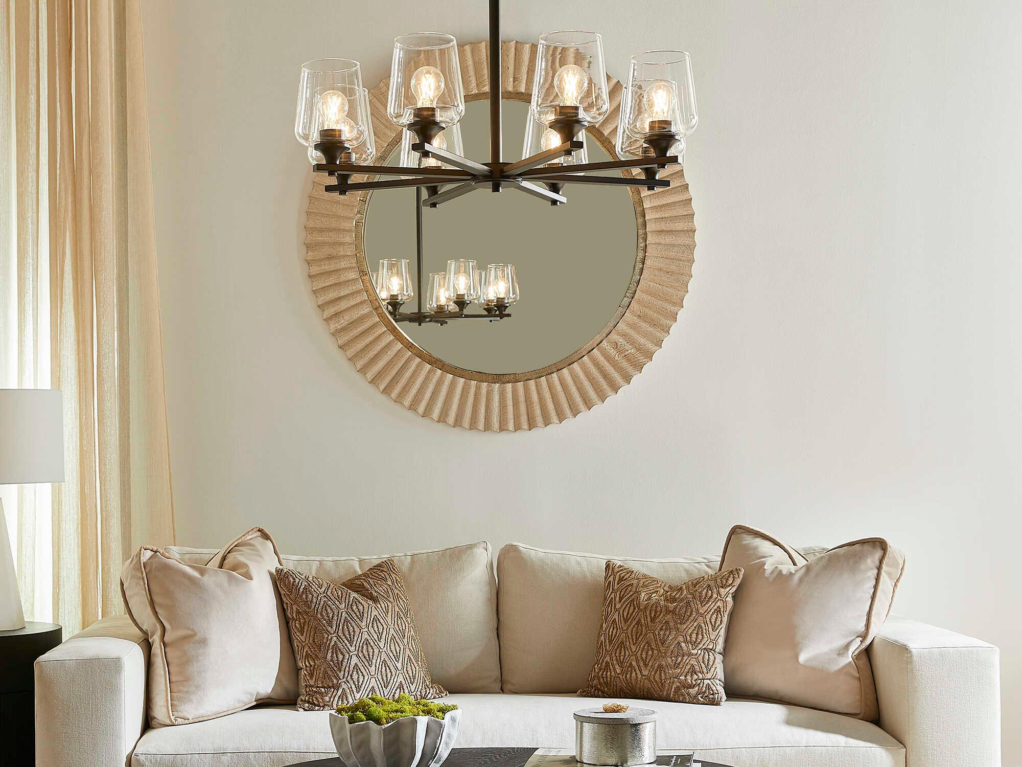 Quorum Veno 8-Light Matte Black Chandelier