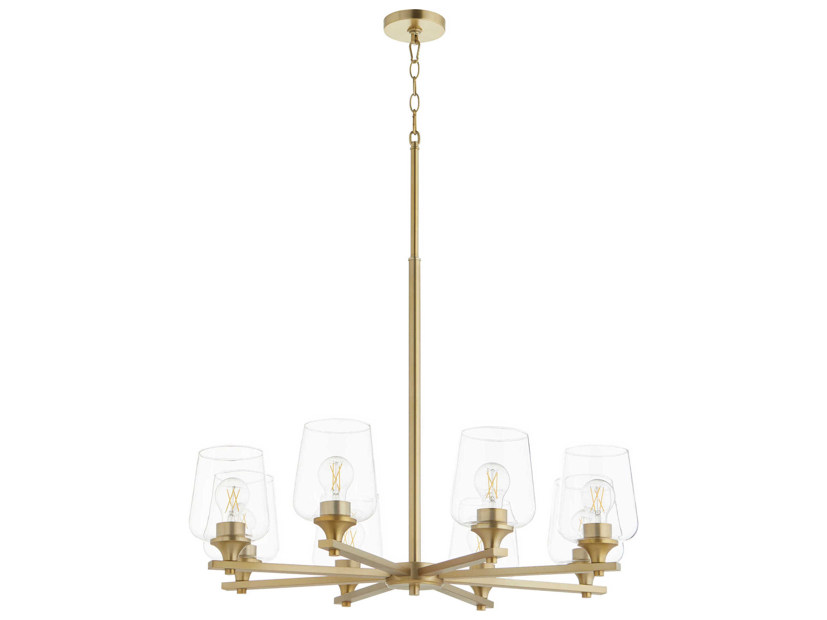 Quorum Veno 8-Light Aged Brass Chandelier