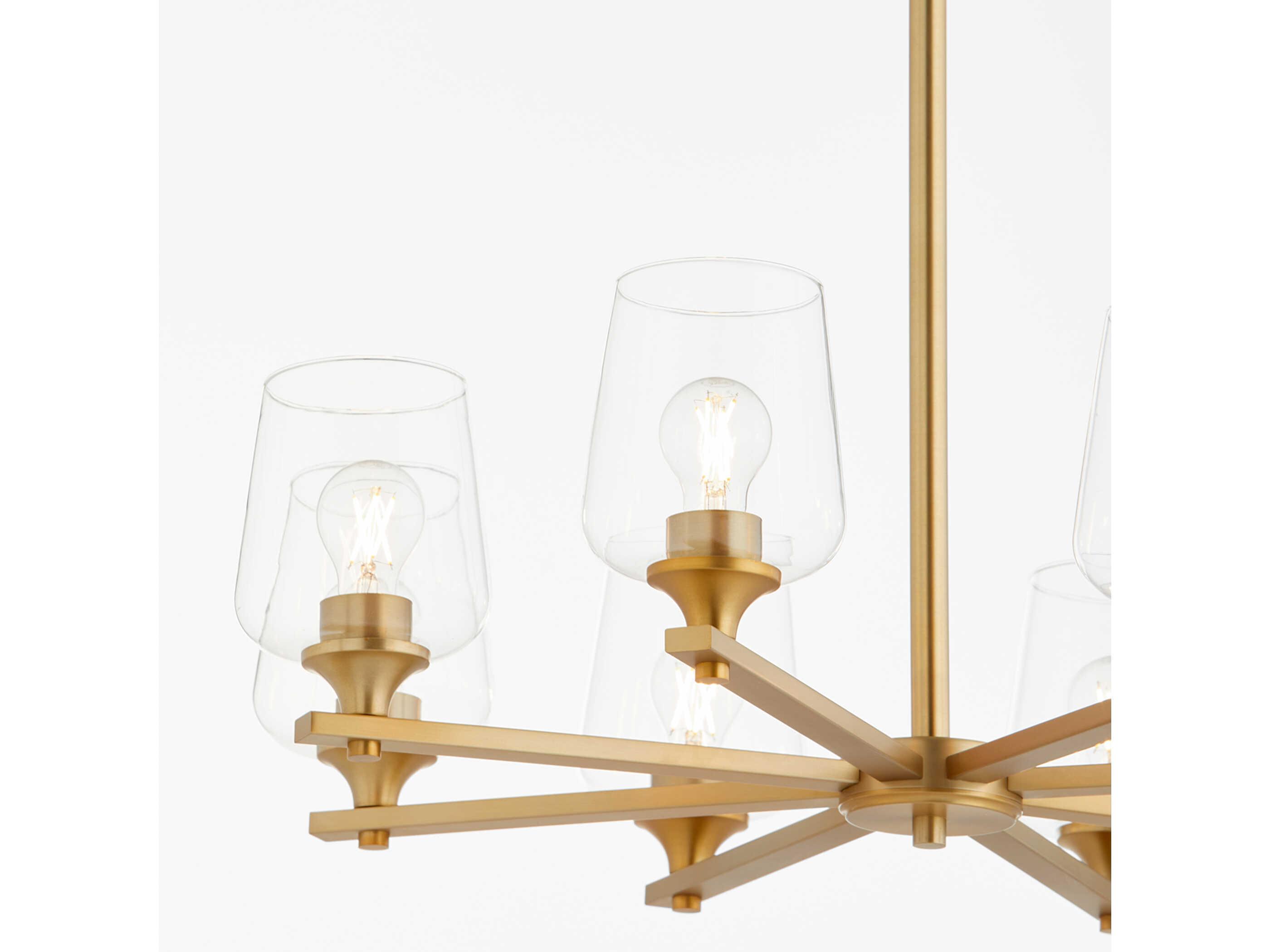 Quorum Veno 8-Light Aged Brass Chandelier