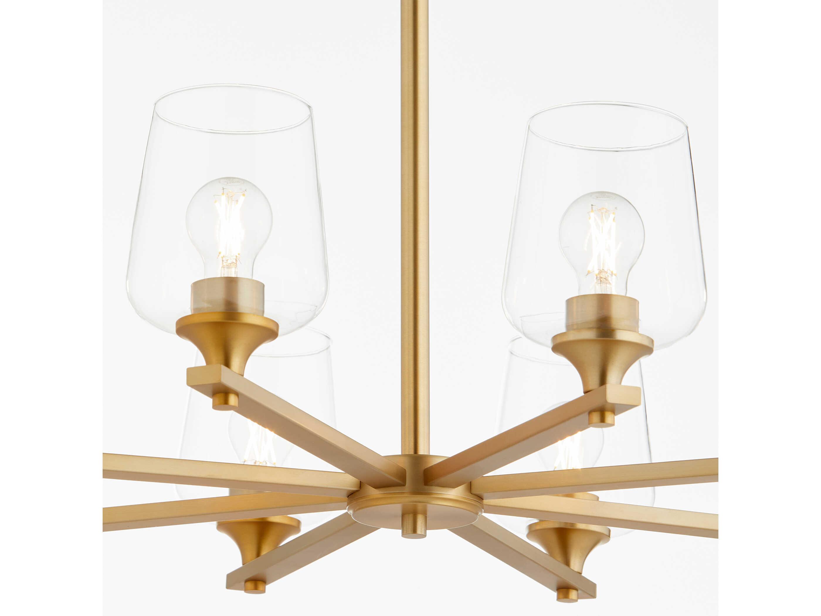 Quorum Veno 8-Light Aged Brass Chandelier