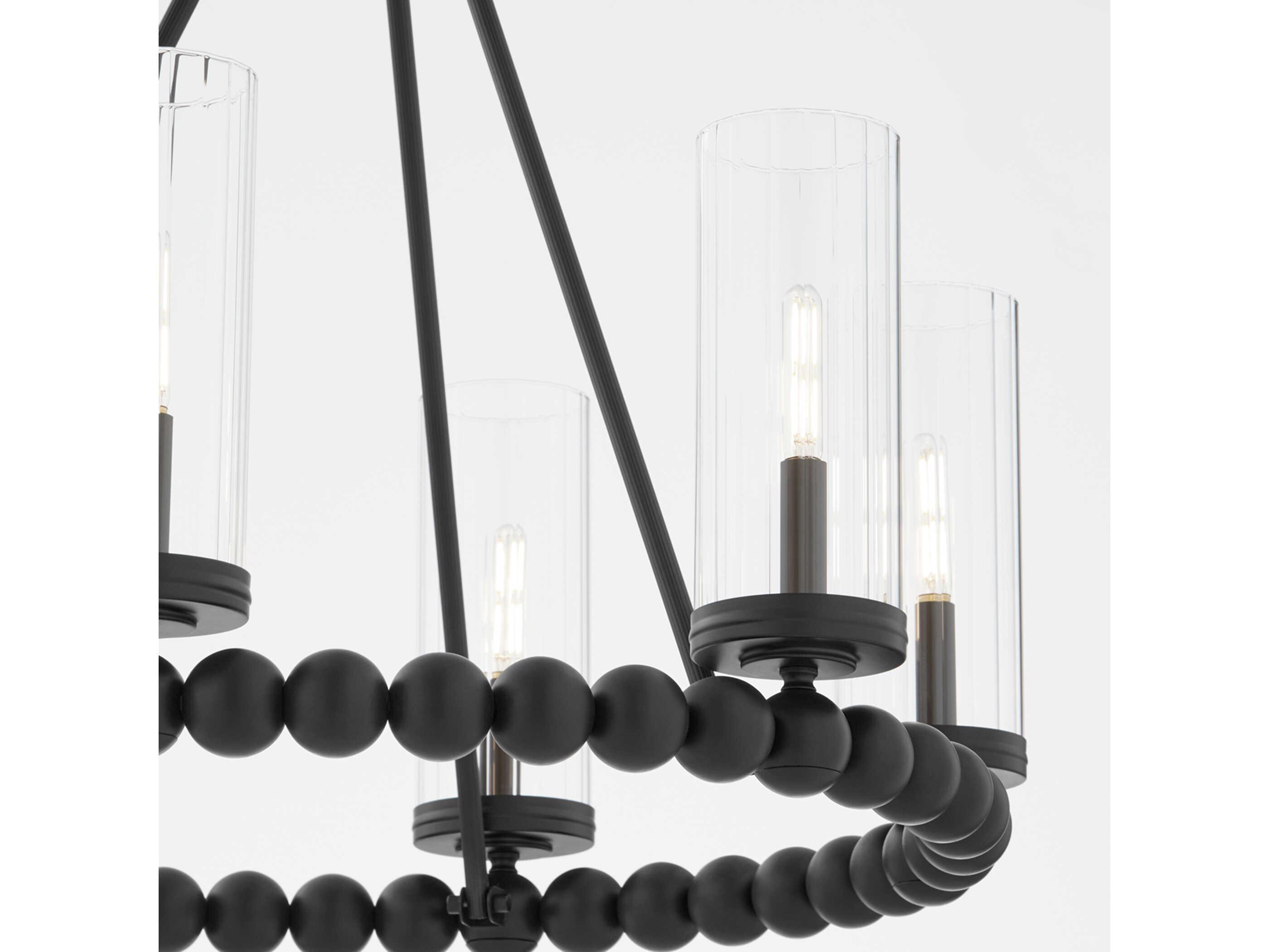 Quorum Lee Boulevard 6-Light Matte Black Cylinder Chandelier