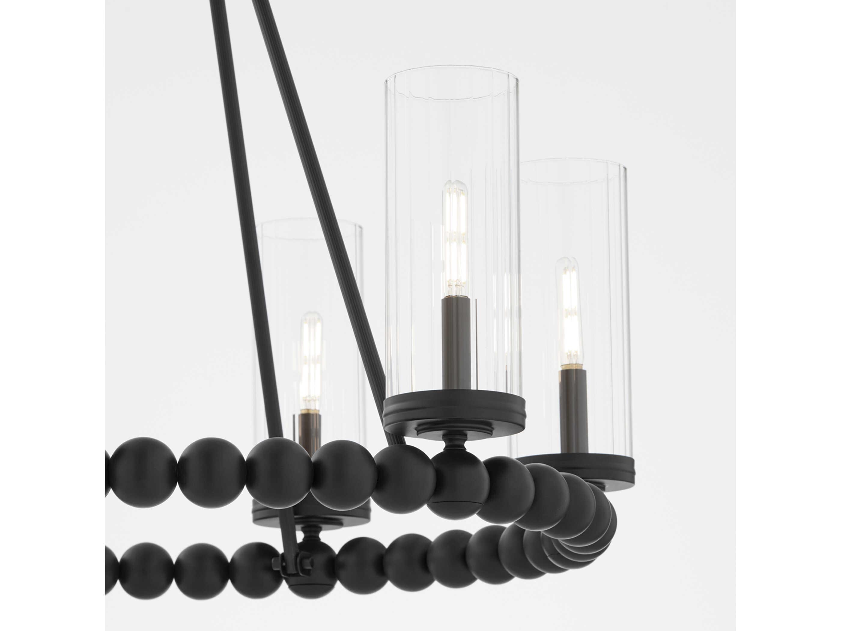Quorum Lee Boulevard 6-Light Matte Black Cylinder Chandelier