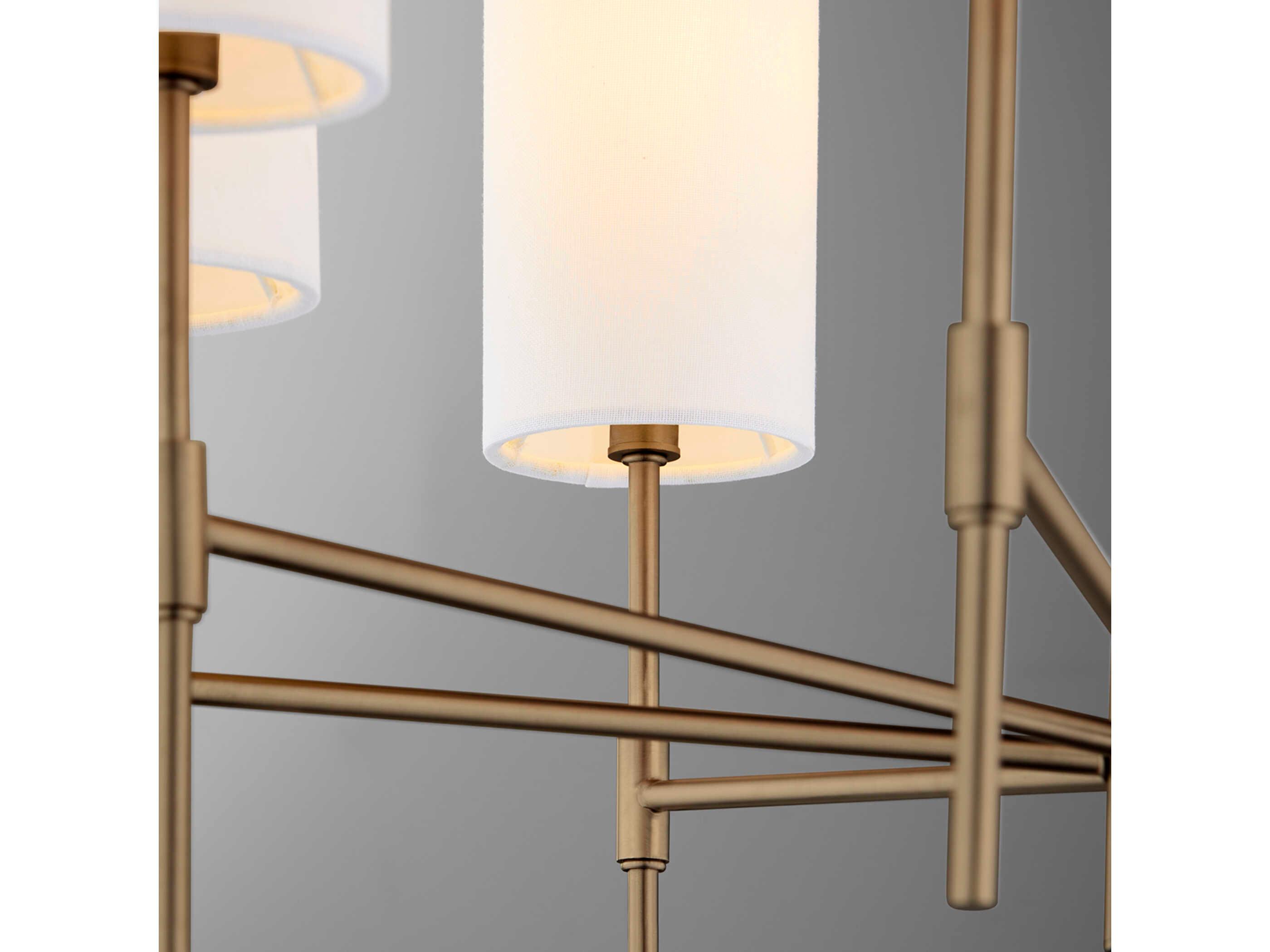 Quorum Hamilton 8-Light Dark Brass Cylinder Chandelier