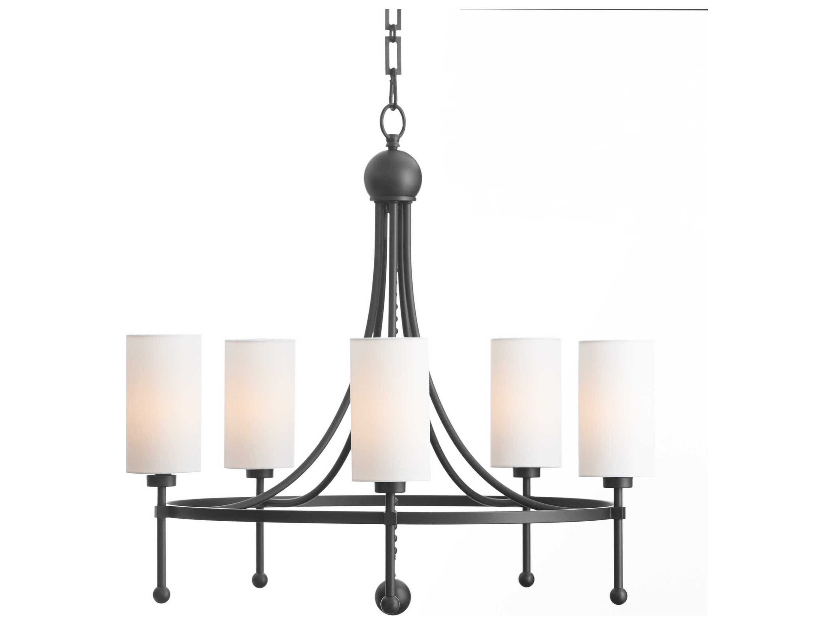 Quorum Lee Boulevard 5-Light Matte Black Cylinder Chandelier
