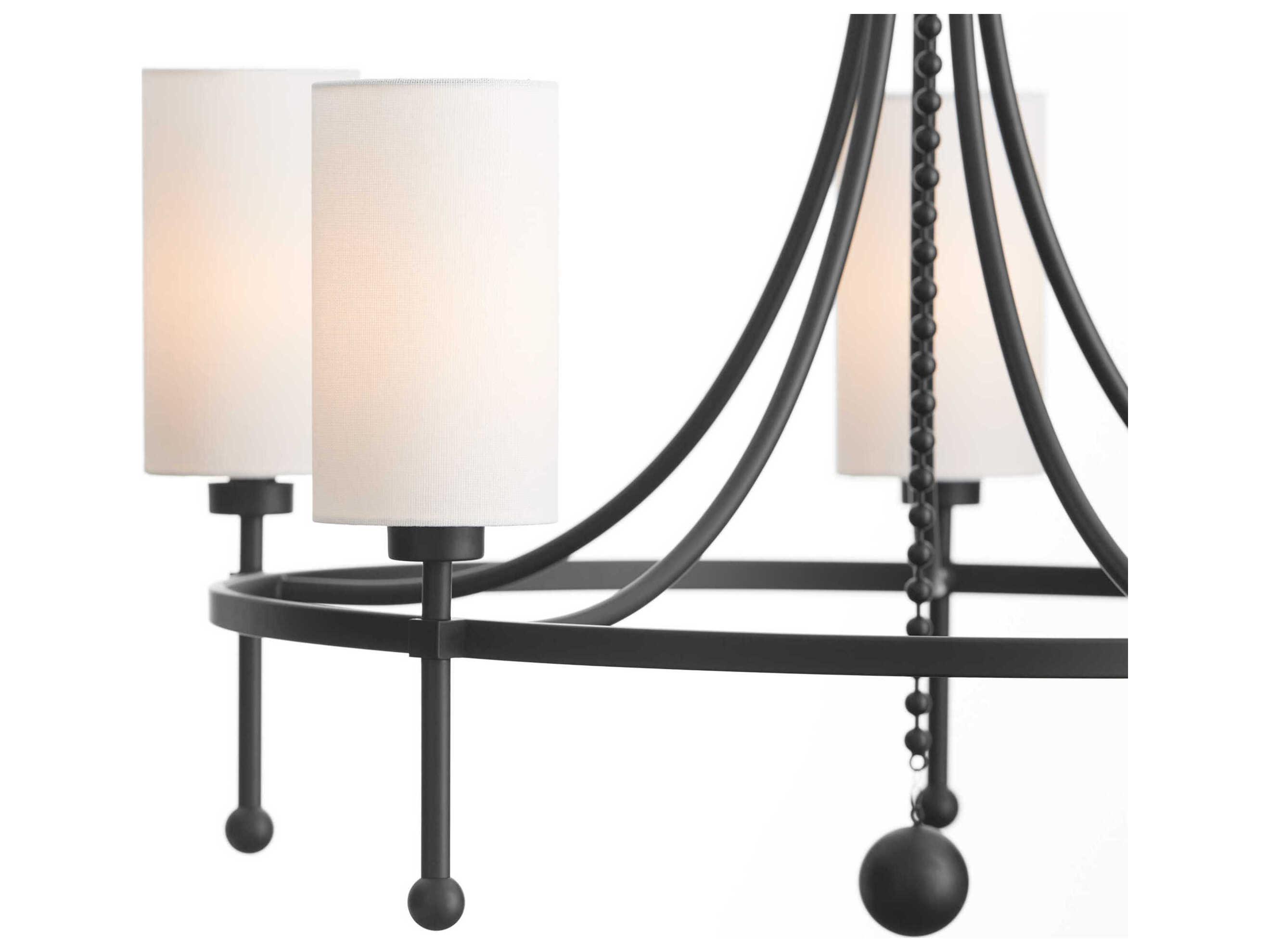 Quorum Lee Boulevard 5-Light Matte Black Cylinder Chandelier