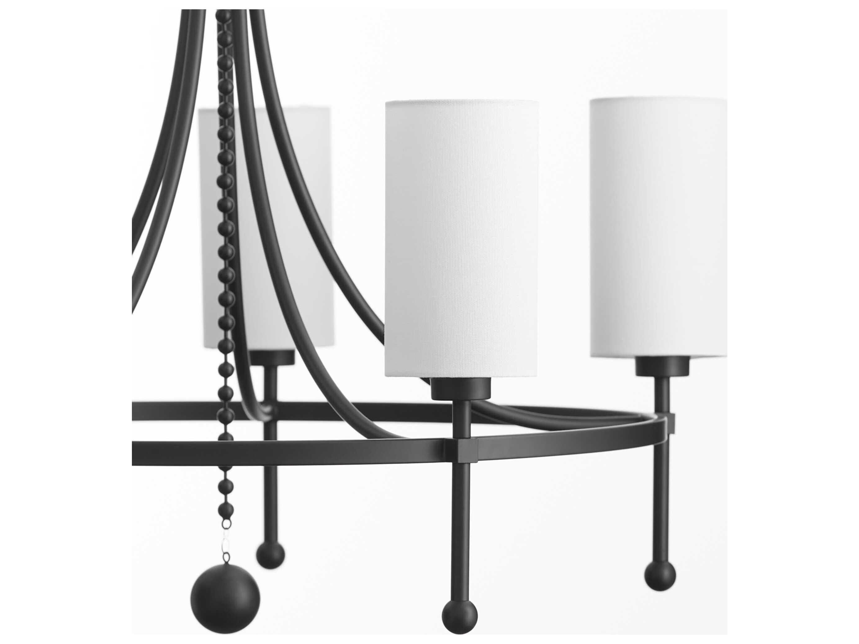 Quorum Lee Boulevard 5-Light Matte Black Cylinder Chandelier