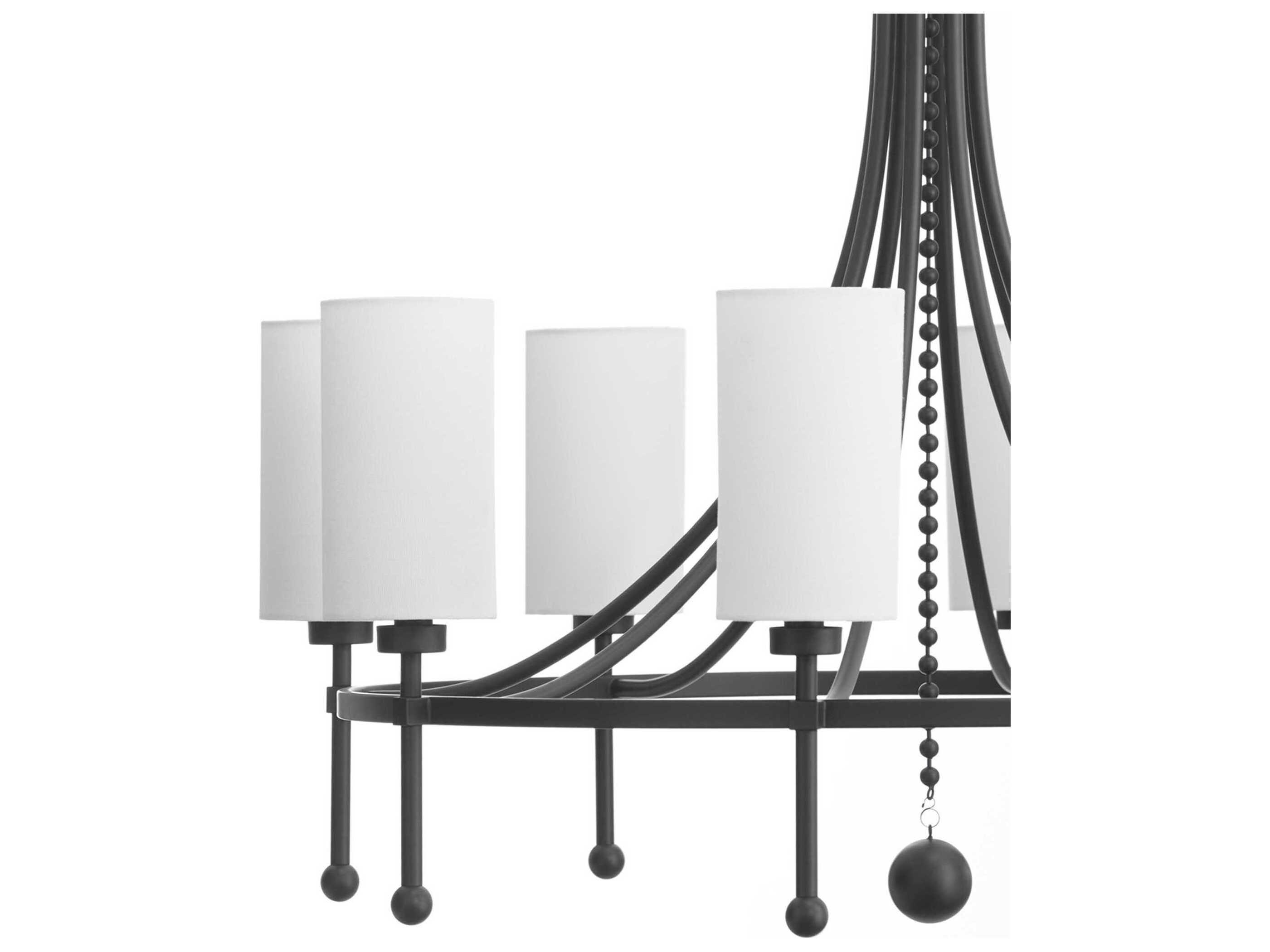 Quorum Lee Boulevard 8-Light Matte Black Cylinder Chandelier