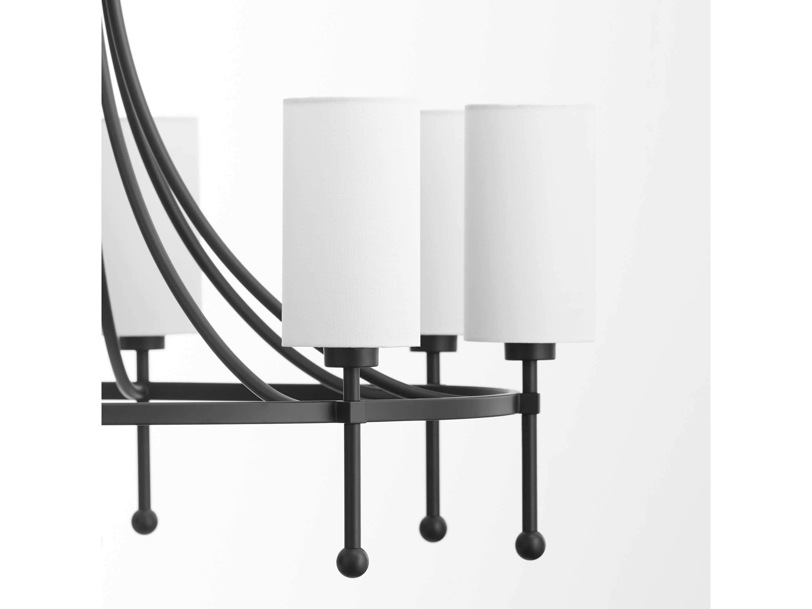 Quorum Lee Boulevard 8-Light Matte Black Cylinder Chandelier