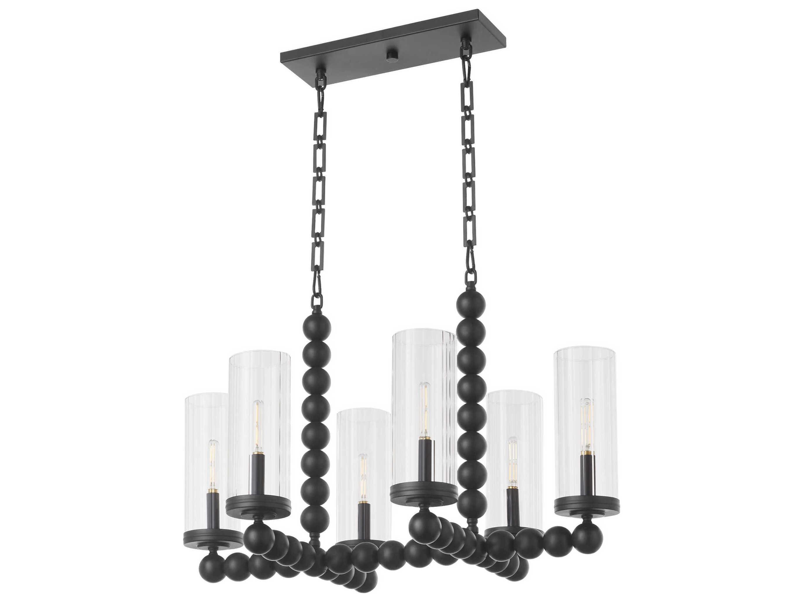 Quorum Lee Boulevard 6-Light Matte Black Island Pendant