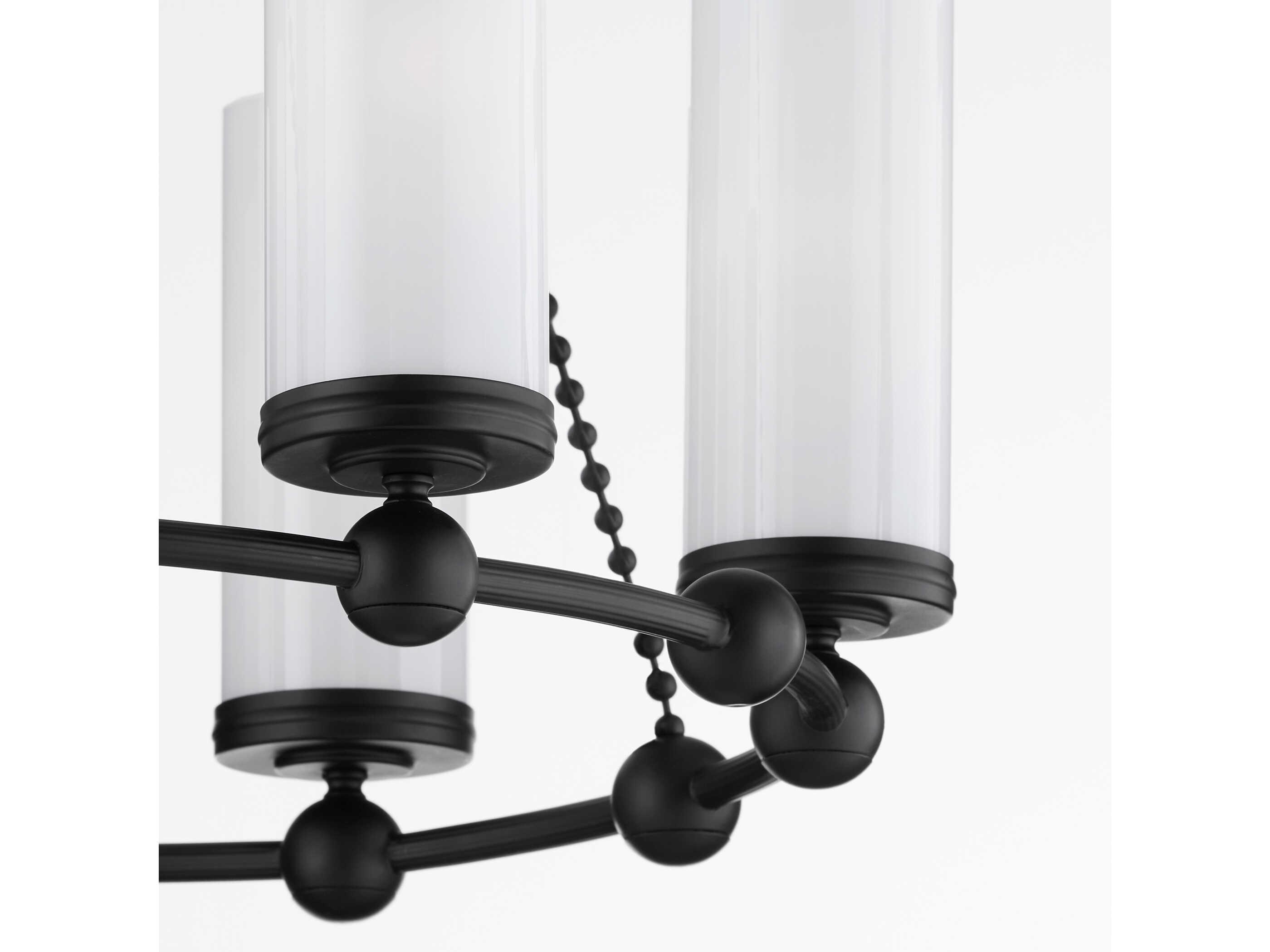 Quorum Lee Boulevard 6-Light Matte Black Cylinder Chandelier