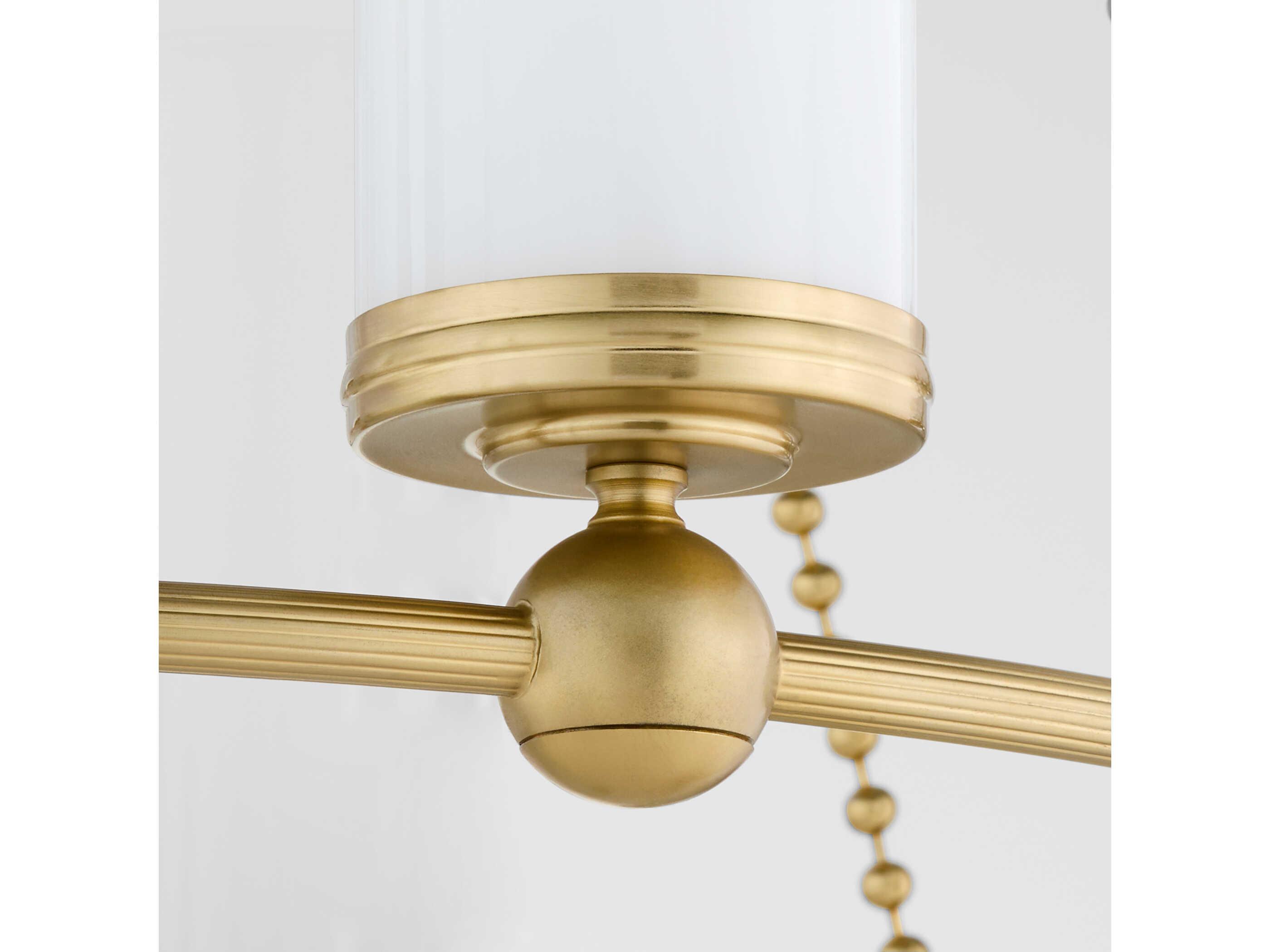 Quorum Lee Boulevard 8-Light Aged Brass Cylinder Chandelier