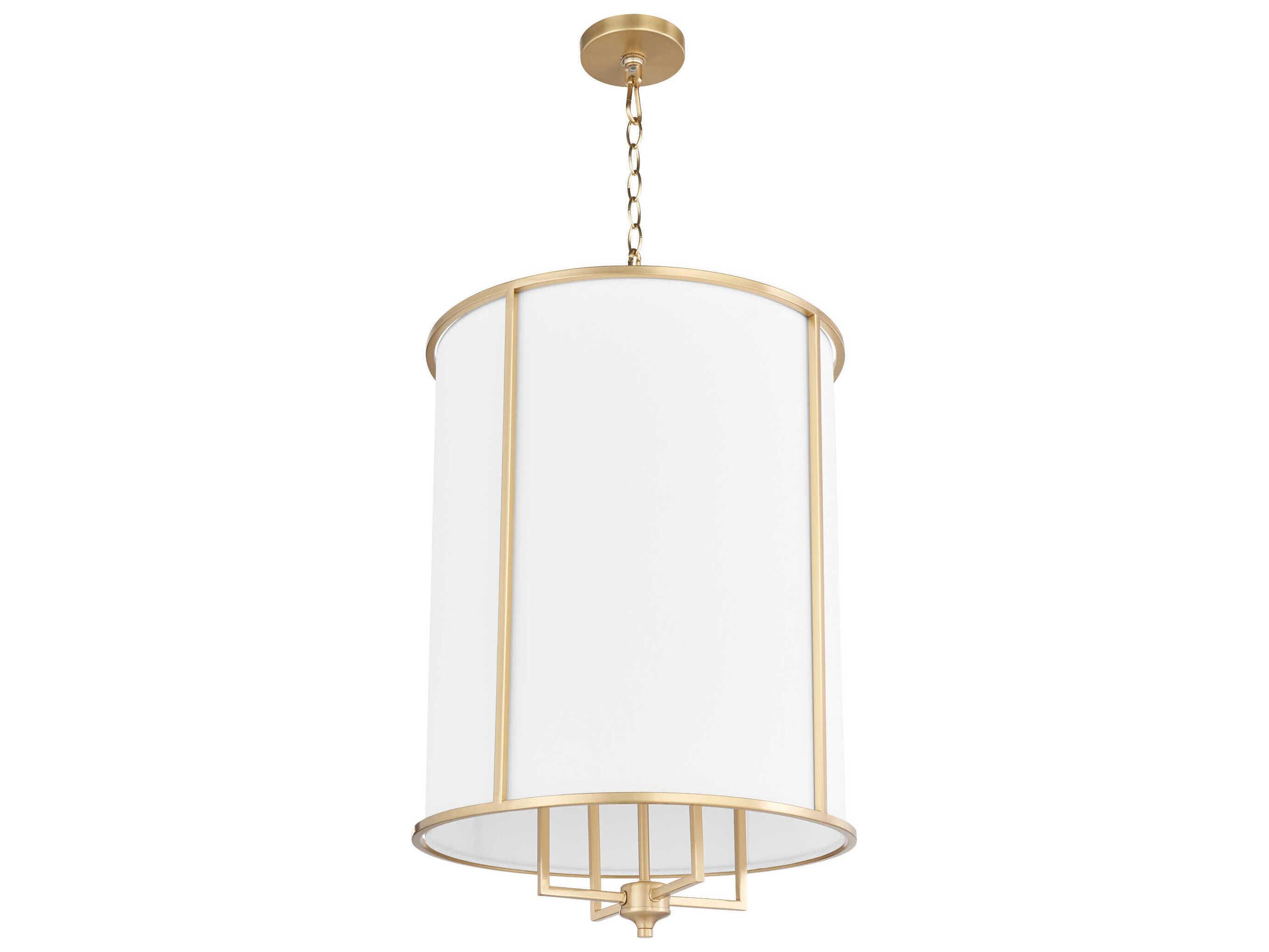 Quorum Eldorado 4-Light Aged Brass Cylinder Pendant